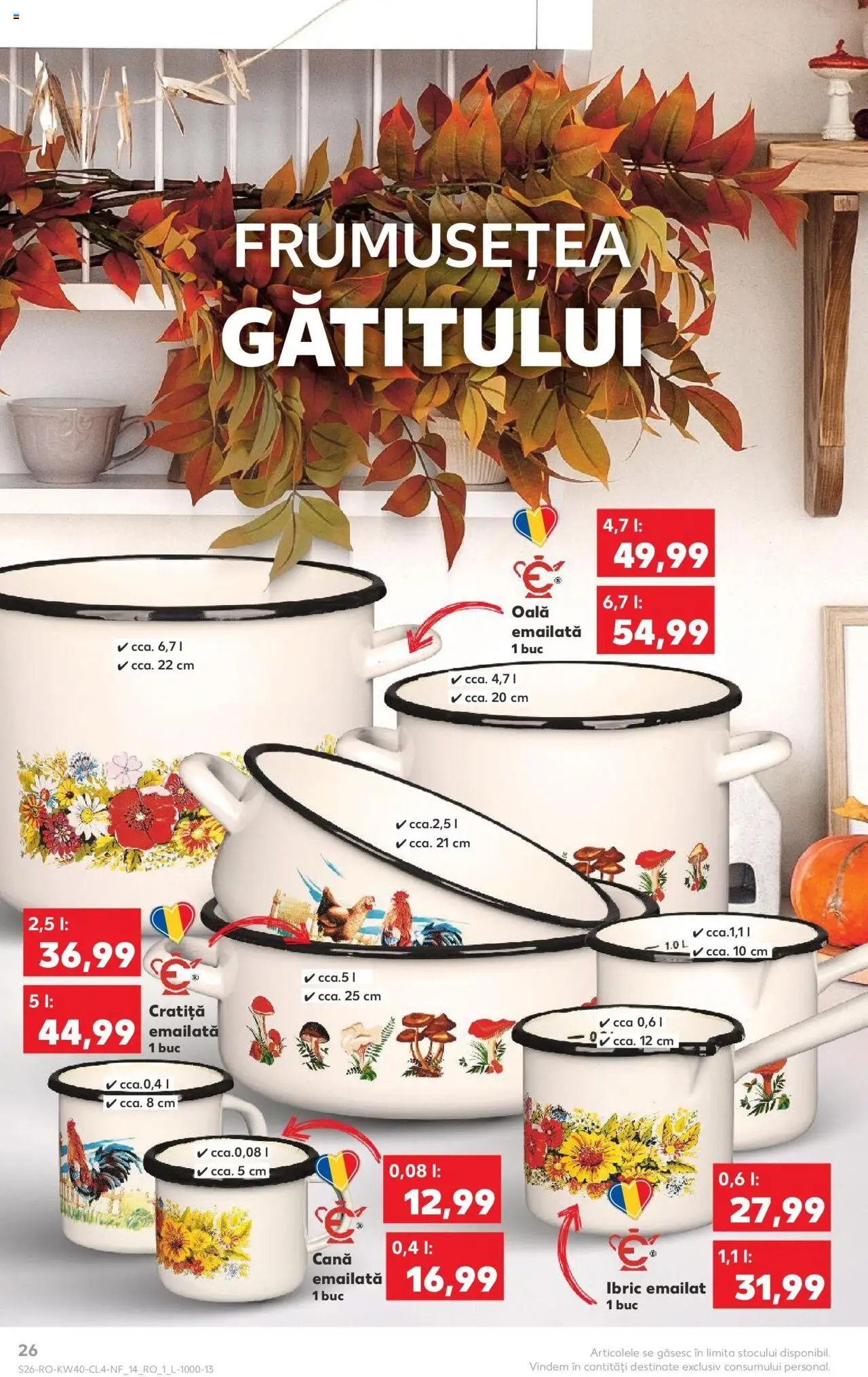 Noul catalog Kaufland – valabil de la 01.10.2025 | Pagină: 26 | Produse: Cratiță, Oală