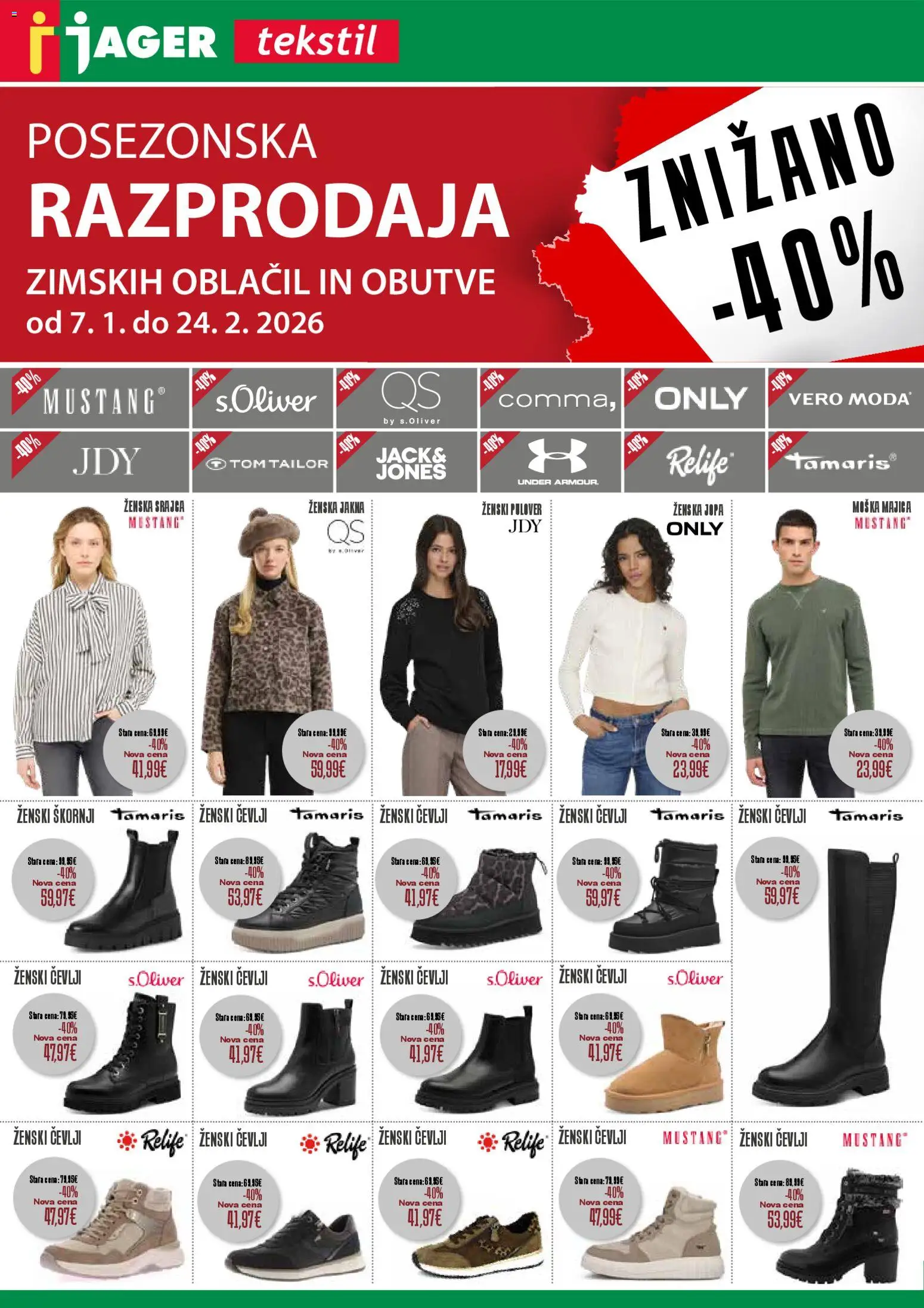 Novi Jager katalog ponudbe – veljaven od 21.01.2026 | Stran: 1 | Izdelki: Škornji, Majica, Jakna, Cevlji