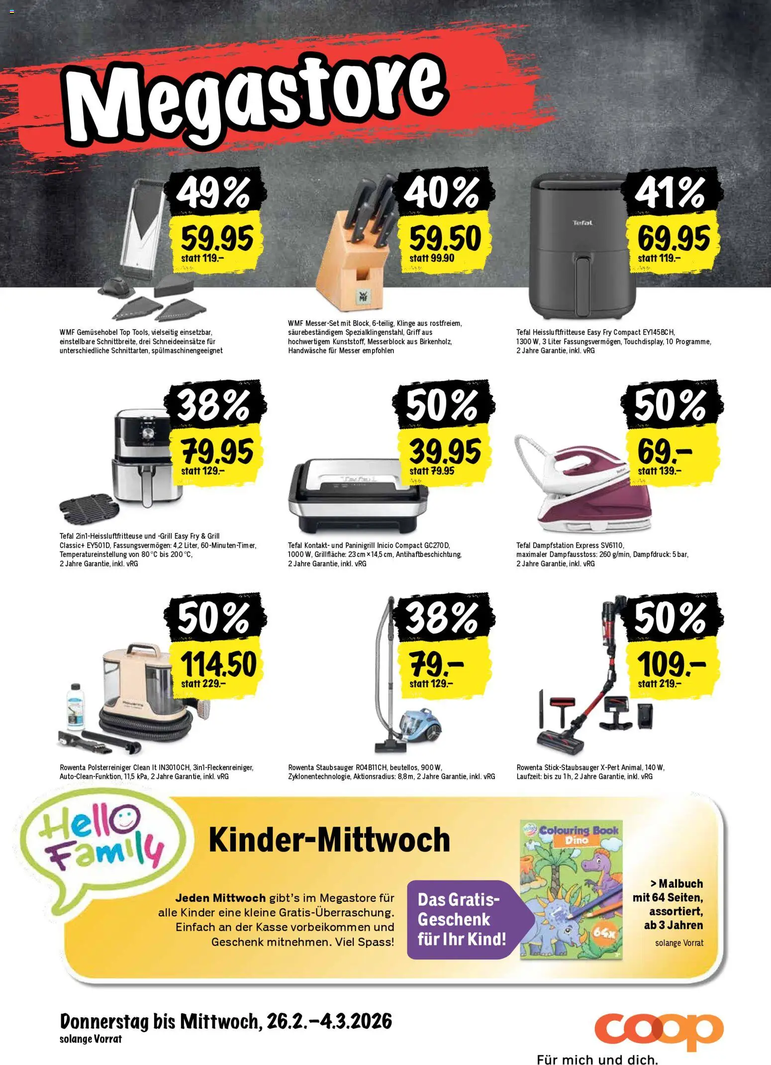 Coop Aktionen – gültig ab 26.02.2026 | Seite: 24 | Produkte: Heißluftfritteuse, Top, Grill, Staubsauger