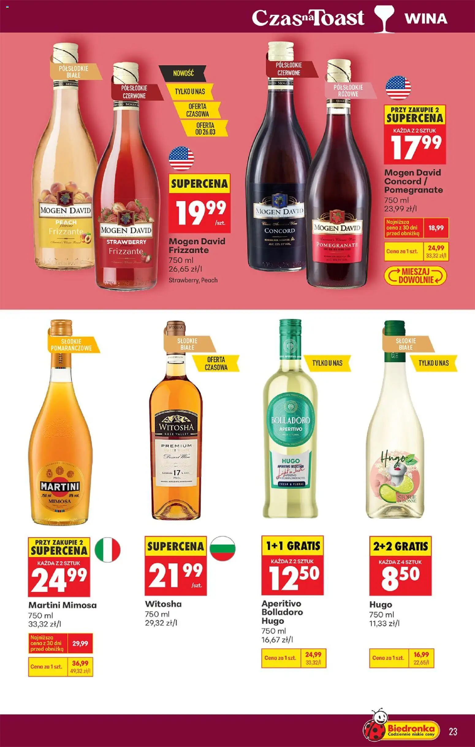 Biedronka Polsko leták - Czas na toast od 23.03.2026 | Strana: 25 | Produkty: Martini, Frizzante, Aperitivo