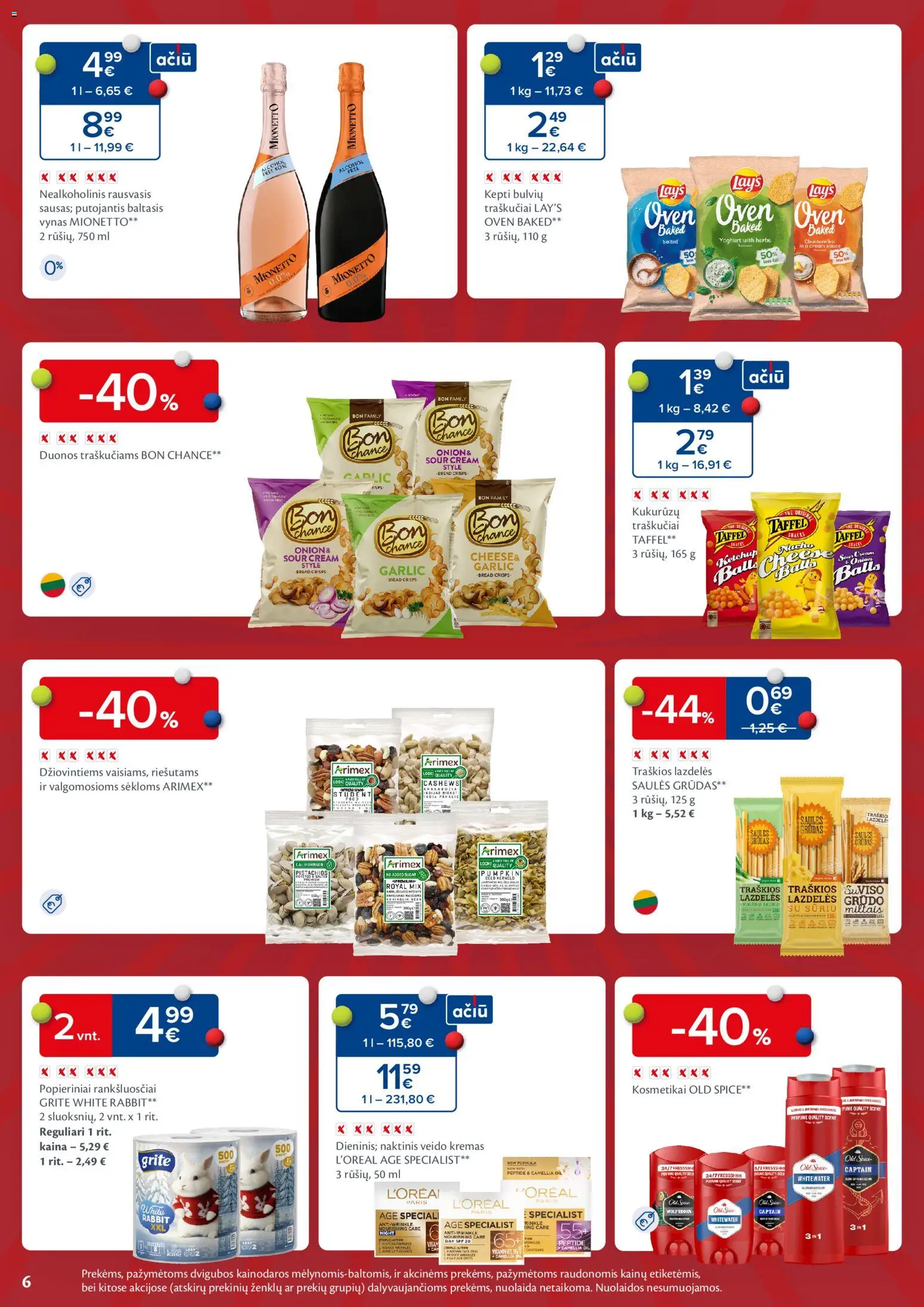 MAXIMA akcijos nuo 02.12.2025 | Puslapis: 6 | Prekių: Riešutai, Kremas, Vynas, Traškučiai