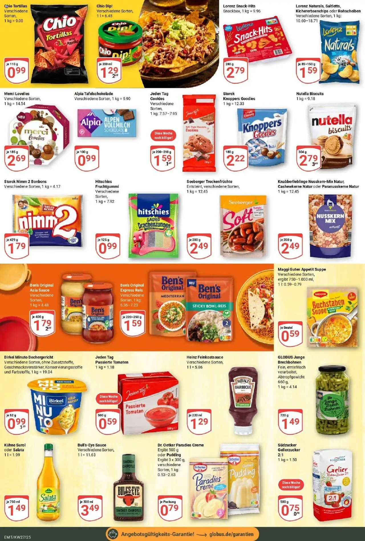 Globus prospekt Mittelhausen	 - gültig ab dem 29.06.2025 | Seite: 16 | Produkte: Gelierzucker, Maggi, Tomaten, Pudding