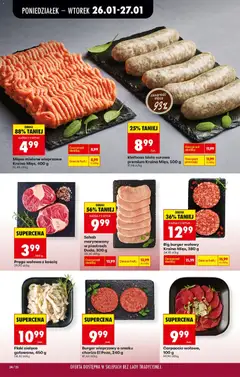 Pogląd oferty "Kiełbasa biała surowa premium Kraina Mięs, 500 g, Raw white sausage premium, 500 g, 93% meat content" - ważna od 26.01.2026 | Strona: 28
