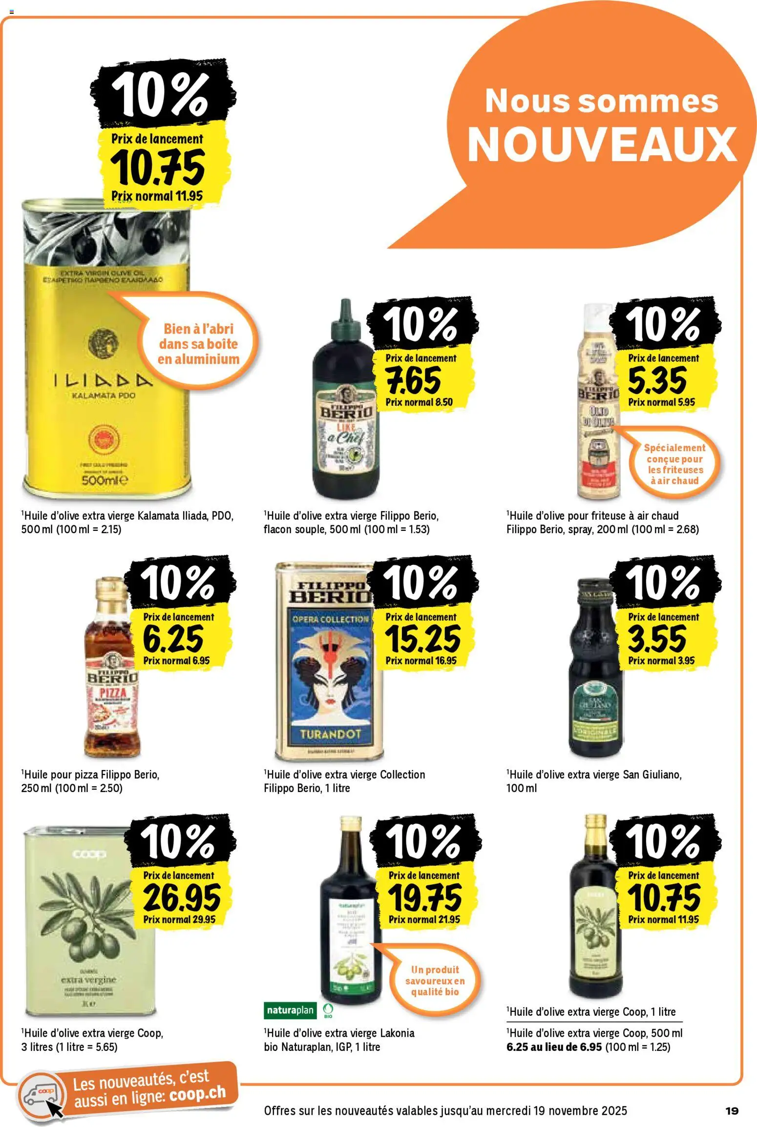 Coop - Les actions de la semaine – gültig ab 06.11.2025 | Seite: 19 | Produkte: Friteuse, Pizza