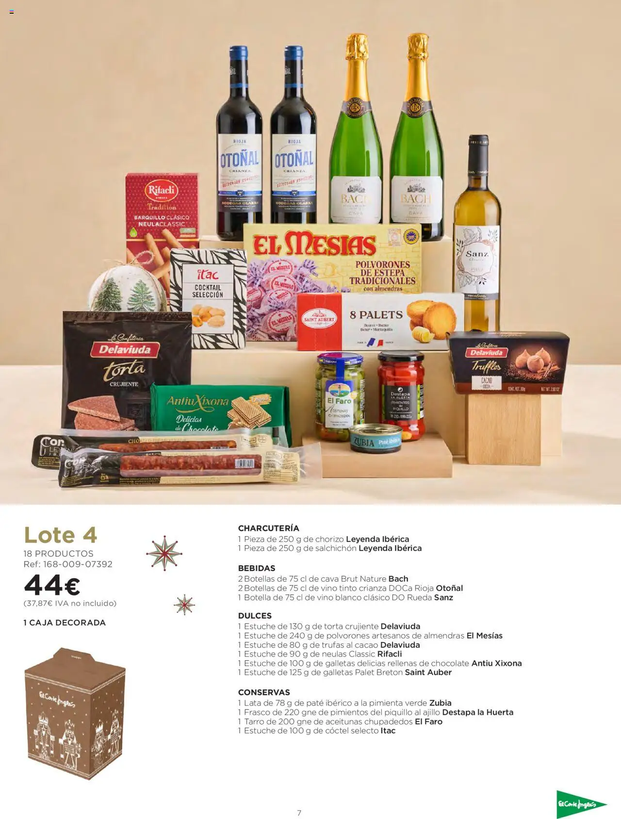 El Corte Inglés ofertas │ válido desde el 06.10.2025 | Página: 7 | Productos: Chocolate, Vino, Φρυγανιές σικάλεως, Caja