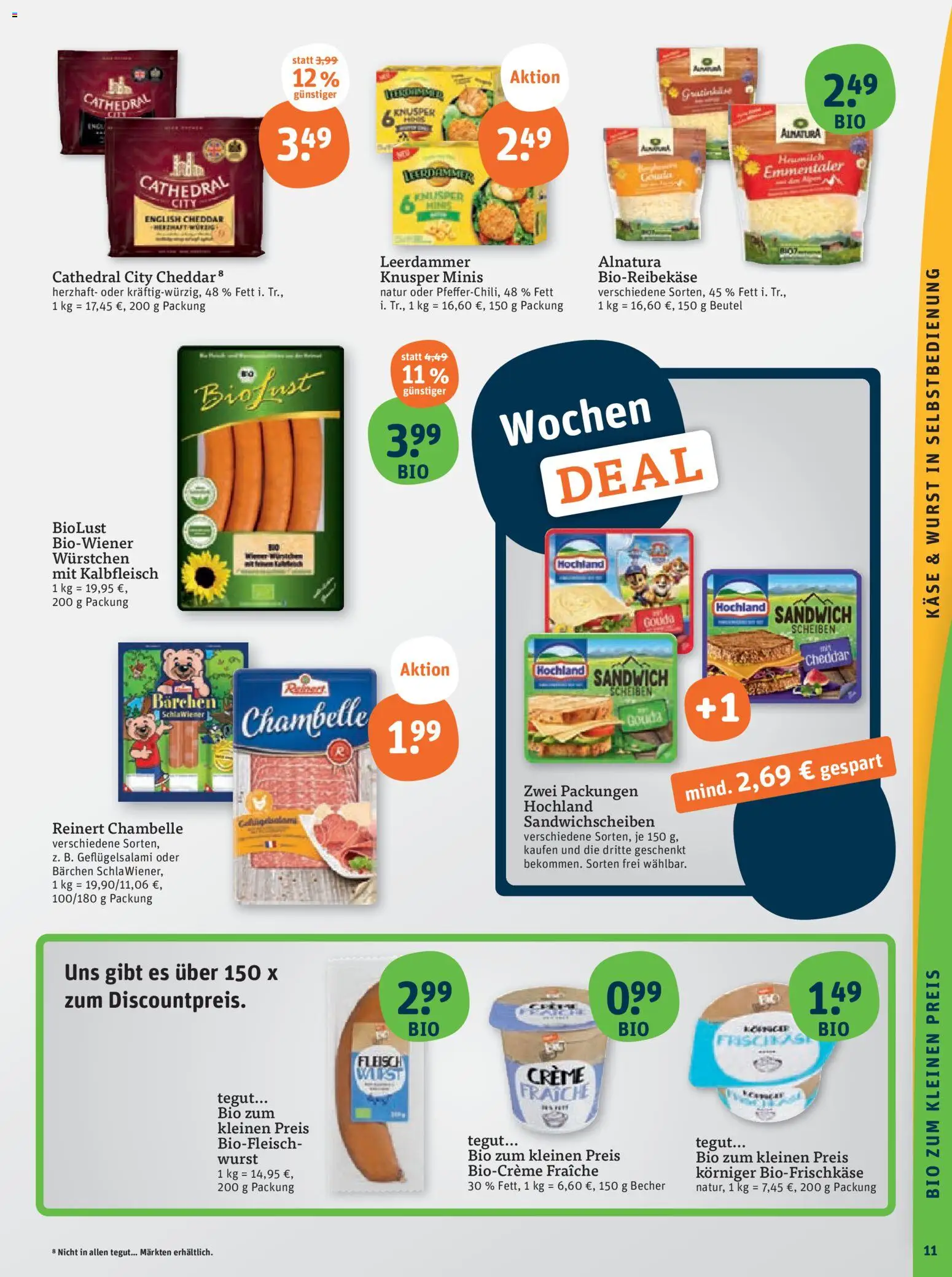 Tegut Prospekt – gültig ab 10.11.2025 | Seite: 13 | Produkte: Käse, Gouda, Wurst, Fleisch