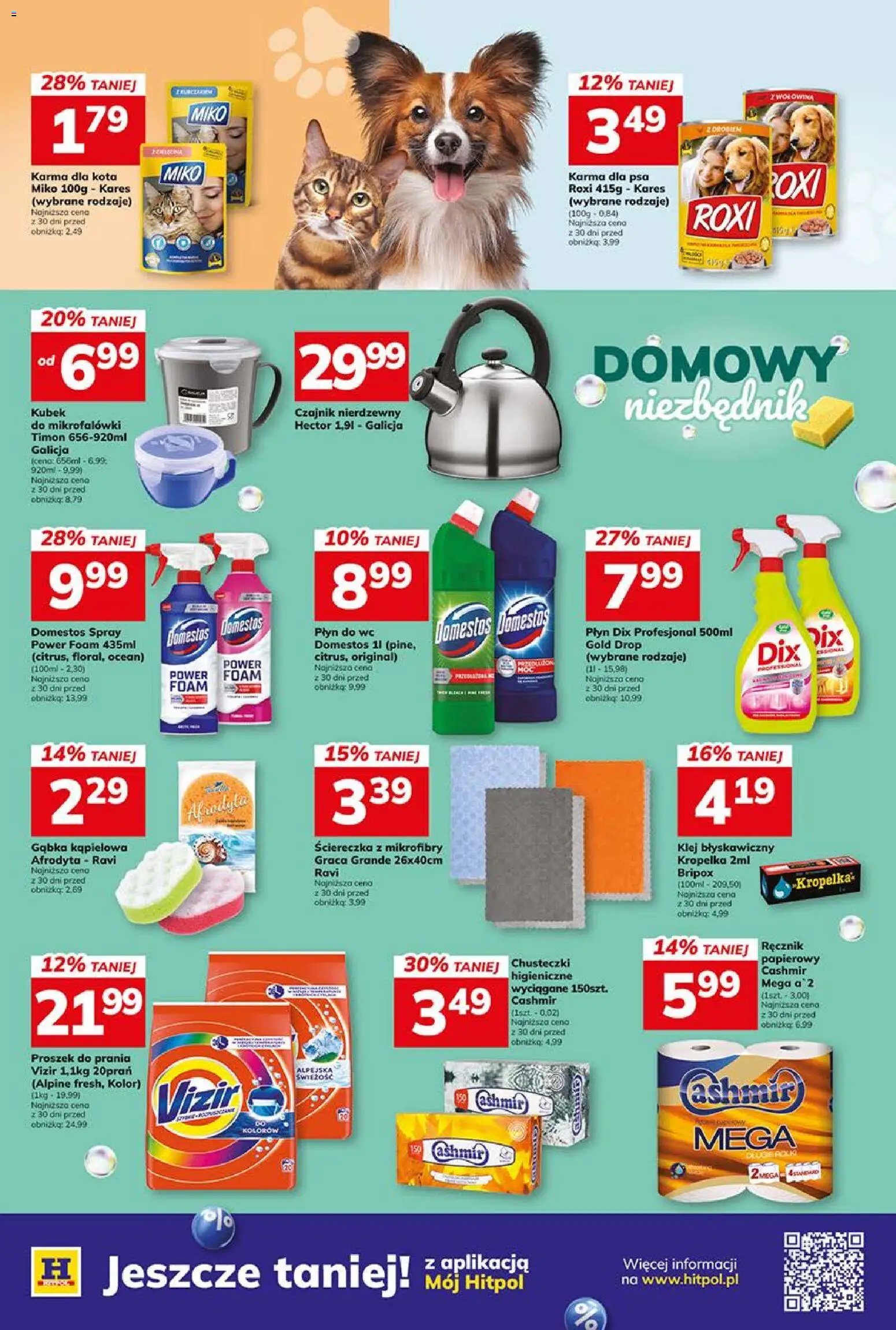 Hitpol Gazetka od 30.01.2026 | Strona: 11 | Produkty: Domestos, Gąbka, Proszek do prania Vizir, Proszek do prania