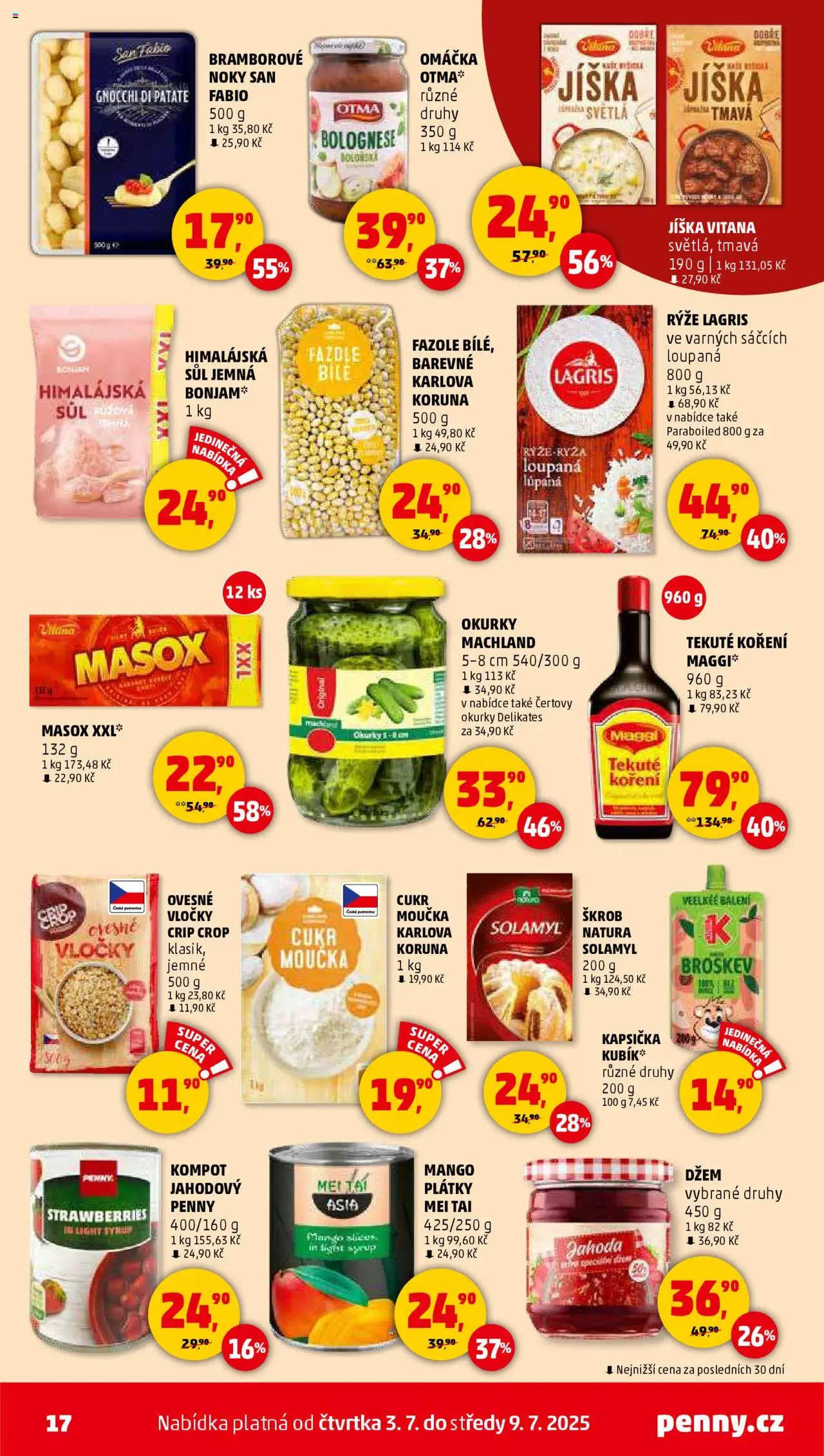 Penny Market leták - Čtvrtečník od 03.07.2025 | Strana: 17 | Produkty: Maggi, Noky, Koření, Cukr