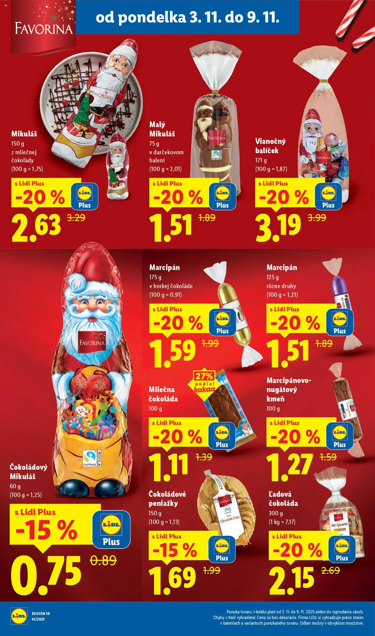 Nové Lidl akcie – leták je platný od 06.11.2025 | Strana: 72 | Produkty: Čokoláda