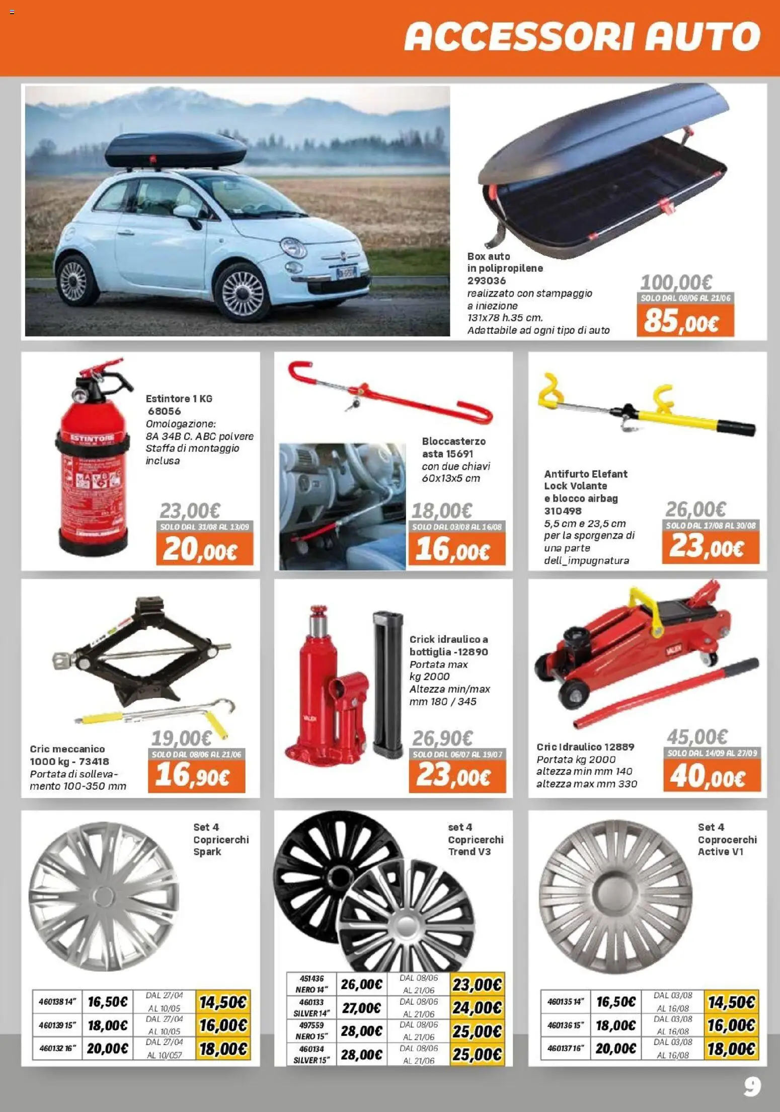 Volantino Orizzonte del 15.04.2026 | Pagina: 9 | Prodotti: Bottiglia, Estintore