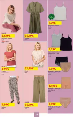 Pré-visualização Auchan - Páscoa válido de 25.03.2026 | Página: 35 | Produtos: Vestido, Calças, Blusa, Camisola