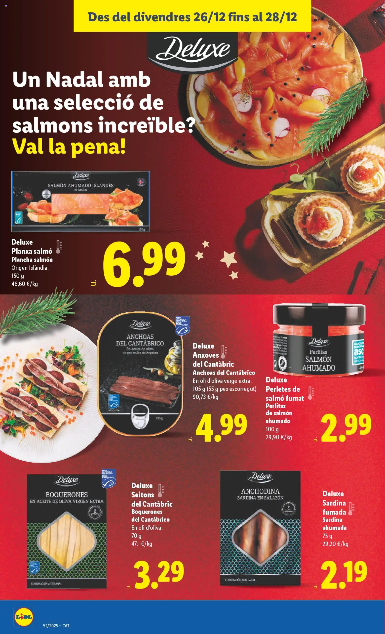 Lidl folleto │ válido desde el 22.12.2025 | Página: 42 | Productos: Aceite, Aceite de oliva, Salmón ahumado, Plancha