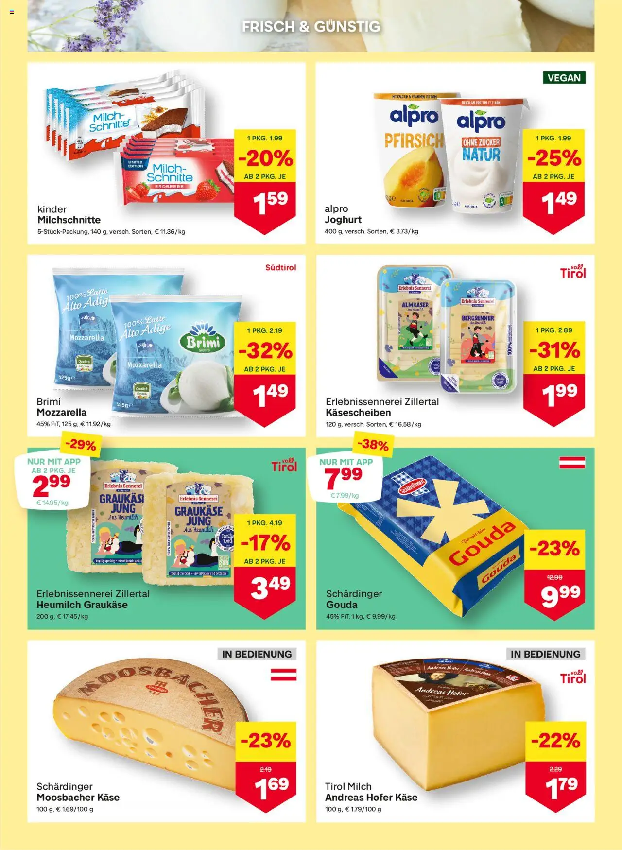 MPREIS Absam gültig ab 04.09.2025 | Seite: 5 | Produkte: Zucker, Pfirsich, Käse, Joghurt