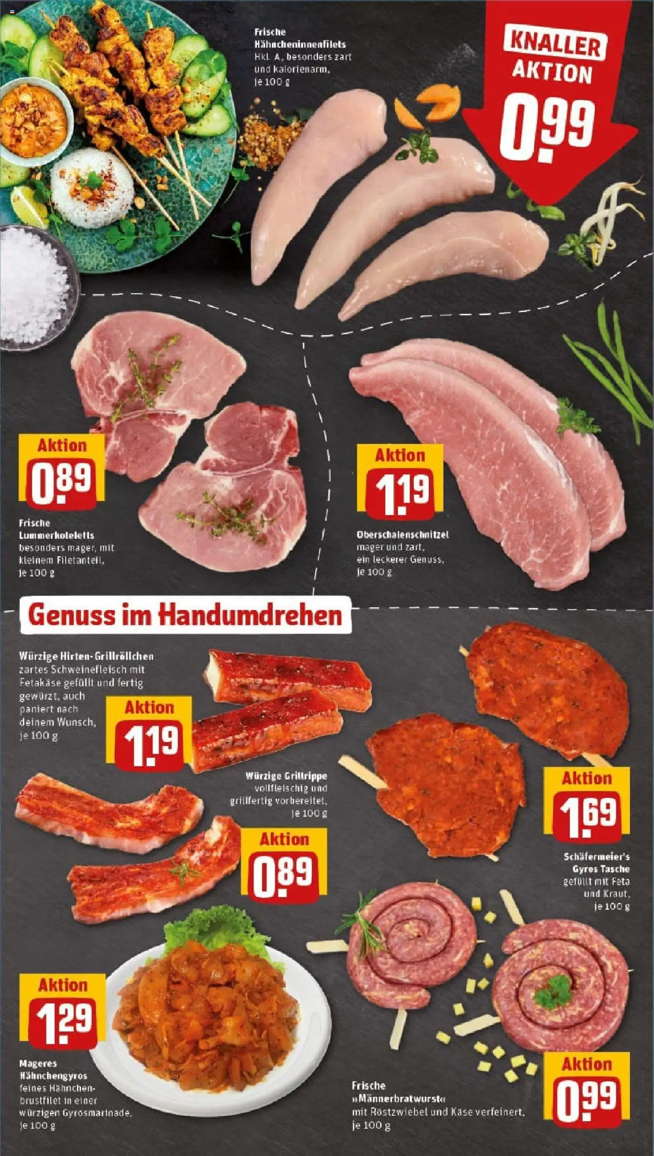 Rewe prospekt Soest	 - gültig ab dem 13.07.2025 | Seite: 7 | Produkte: Hahnchen, Käse, Schnitzel, Schweinefleisch