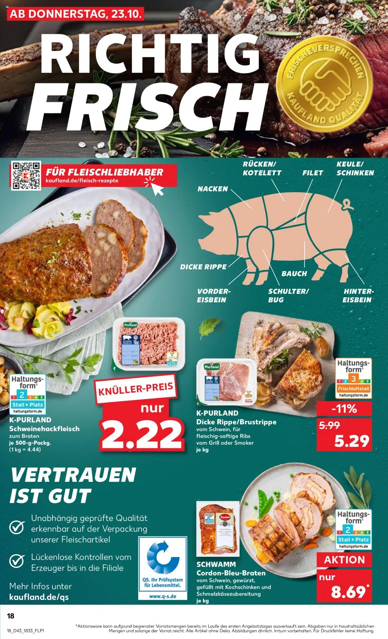 Kaufland prospekt Bremen	 – gültig ab 23.10.2025 | Seite: 18 | Produkte: Grill, Schinken