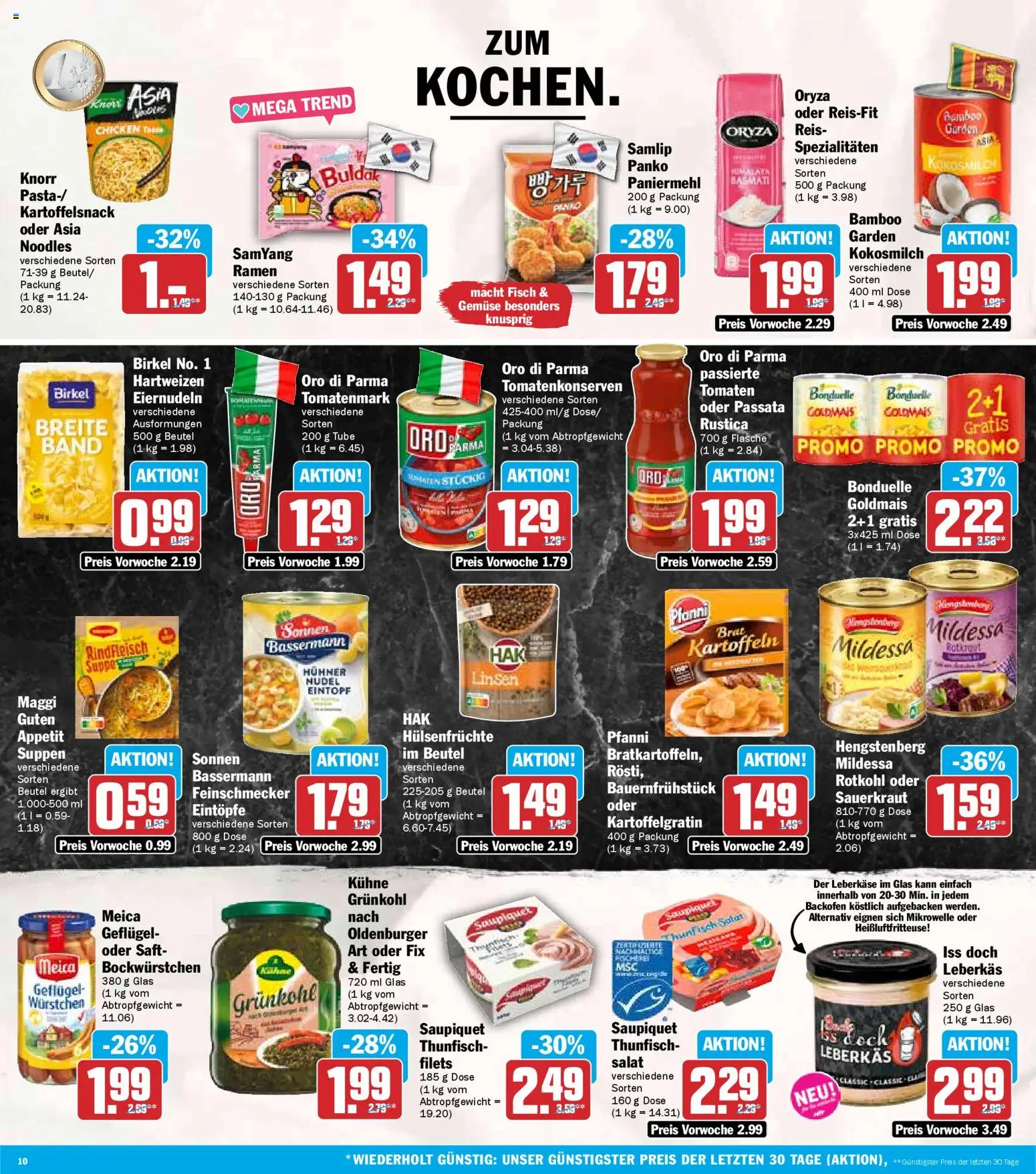 HIT - Baden-Württemberg – gültig ab 10.11.2025 | Seite: 10 | Produkte: Mikrowelle, Rotkohl, Meica, Salat