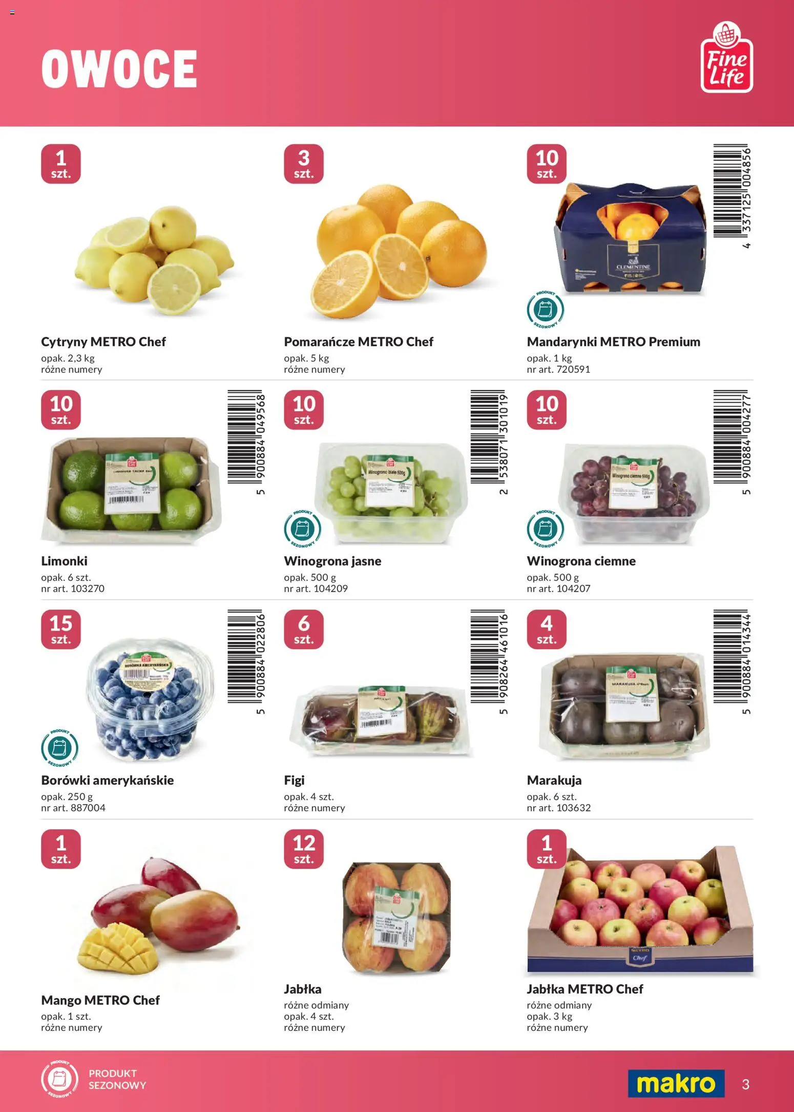 Makro gazetka - Marki własne dla Twojego sklepu od 23.04.2026 | Strona: 3 | Produkty: Mango, Cytryny, Pomarańcze, Owoce