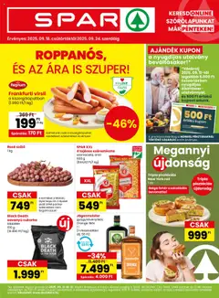 Spar Akciós újság - amely érvényes a következő dátumtól: 18.09.2025