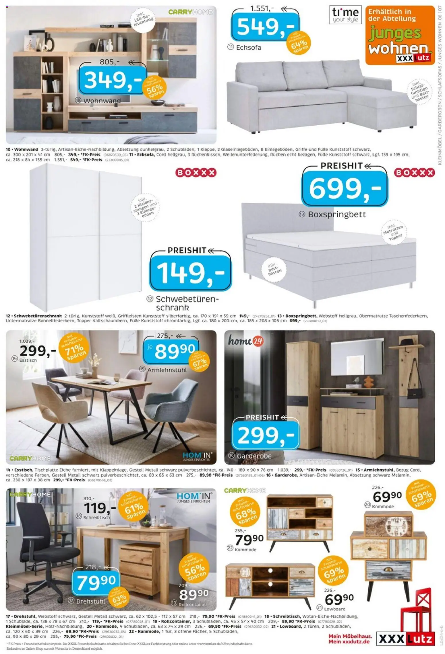 XXXLutz Big Sale – gültig ab 29.03.2026 | Seite: 15 | Produkte: Wohnwand, Lowboard, Kommode, Schrank