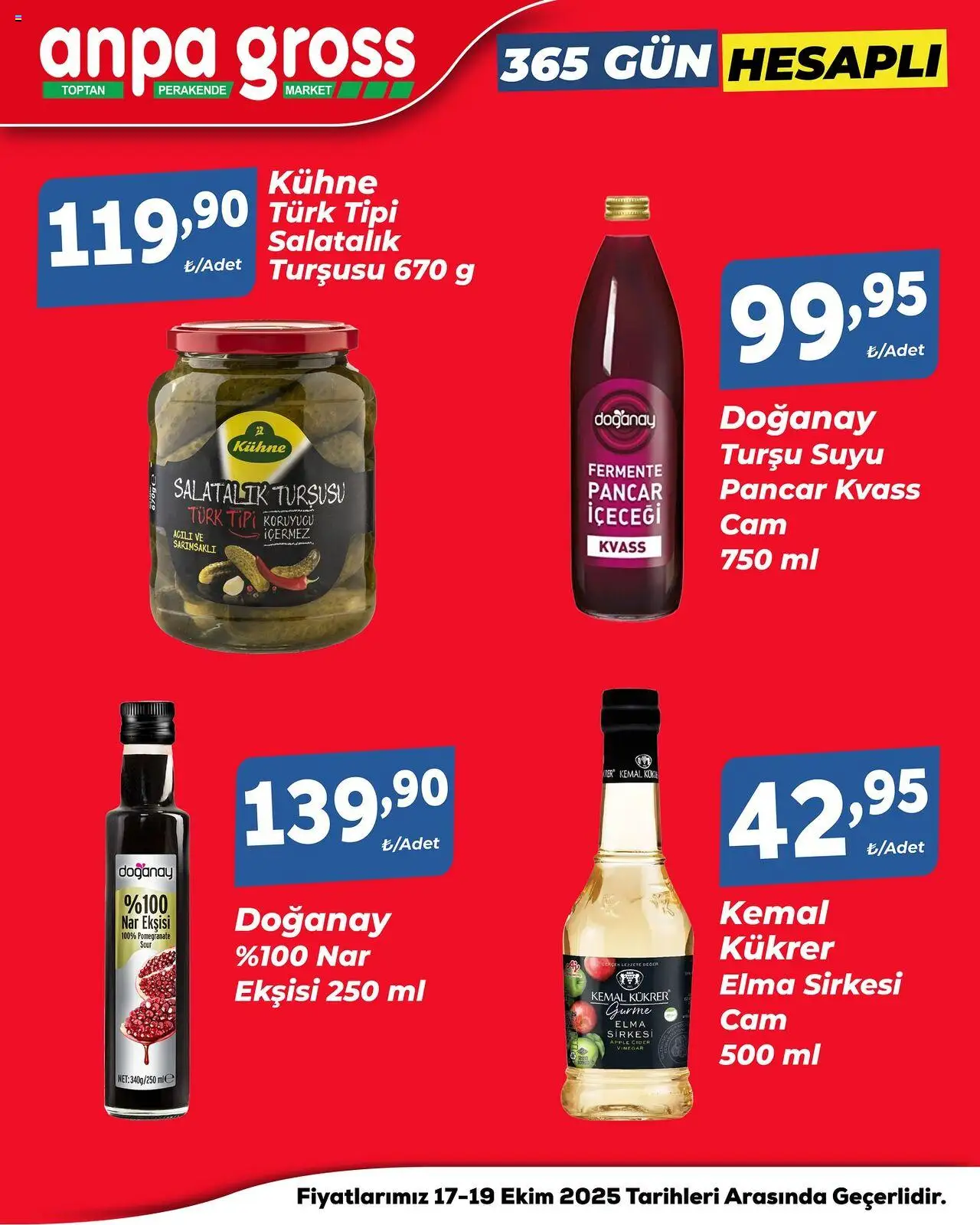 Anpa Gross Katalog Cuma-Pazar - 17.10.2025 tarihinden itibaren geçerlidir | Sayfa: 4 | Ürünler: Elma sirkesi, Elma, Salatalık, Nar