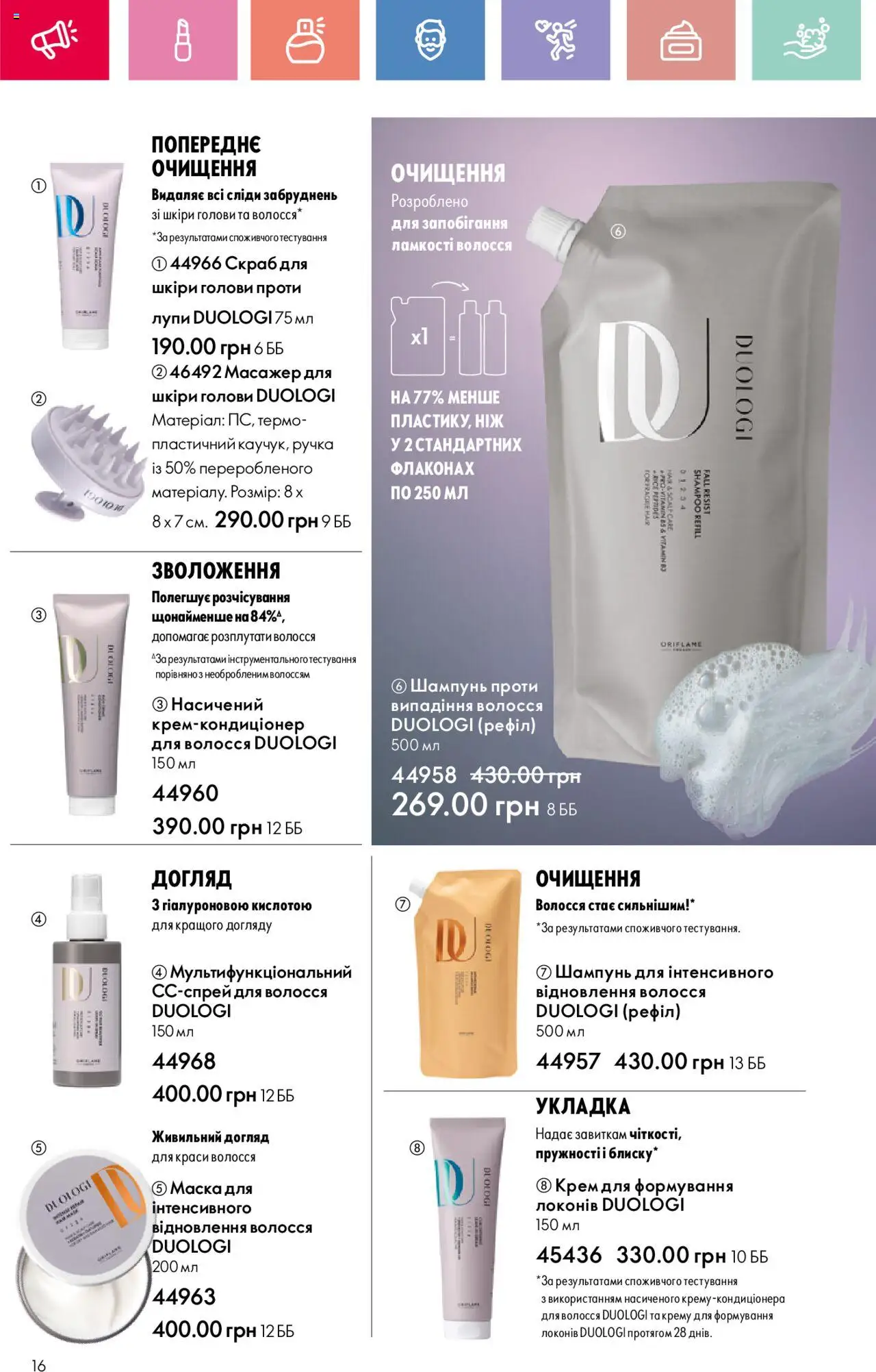 Oriflame Kаталог - дійснийкції з 04.08.2025 | Сторінка: 16 | Товари: Крем, Масажер, Маска, Скраб