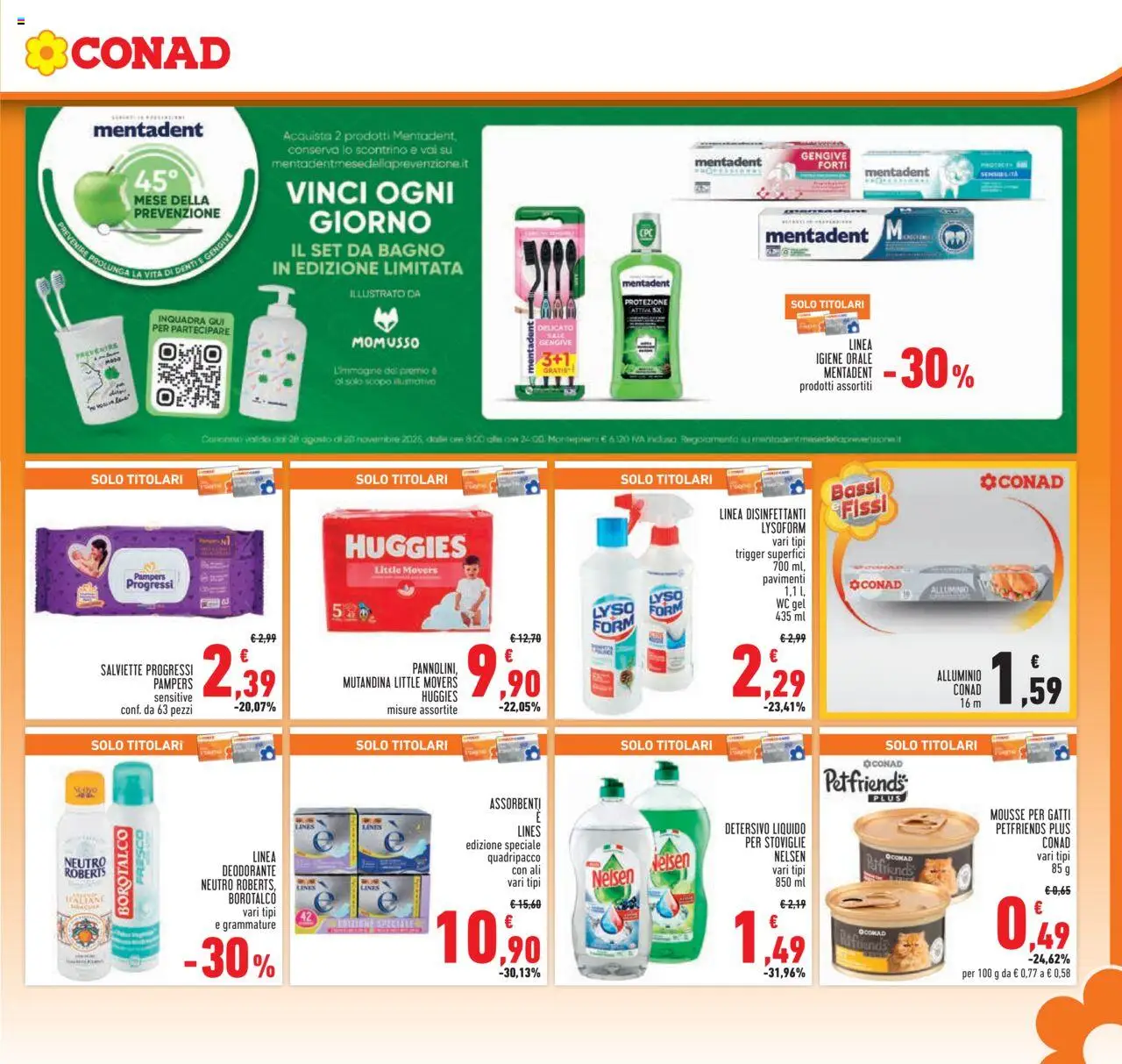 Volantino Conad del 09.10.2025 | Pagina: 17 | Prodotti: Sale, Pampers, Alluminio, Bagno