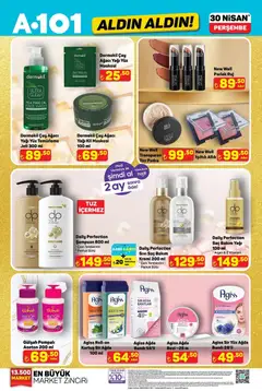 30.04.2026 tarihinden itibaren geçerli olan A101 kataloğu önizlemesi | Sayfa: 3 | Ürünler: Masa, Şampuan, Çay, Kartuş
