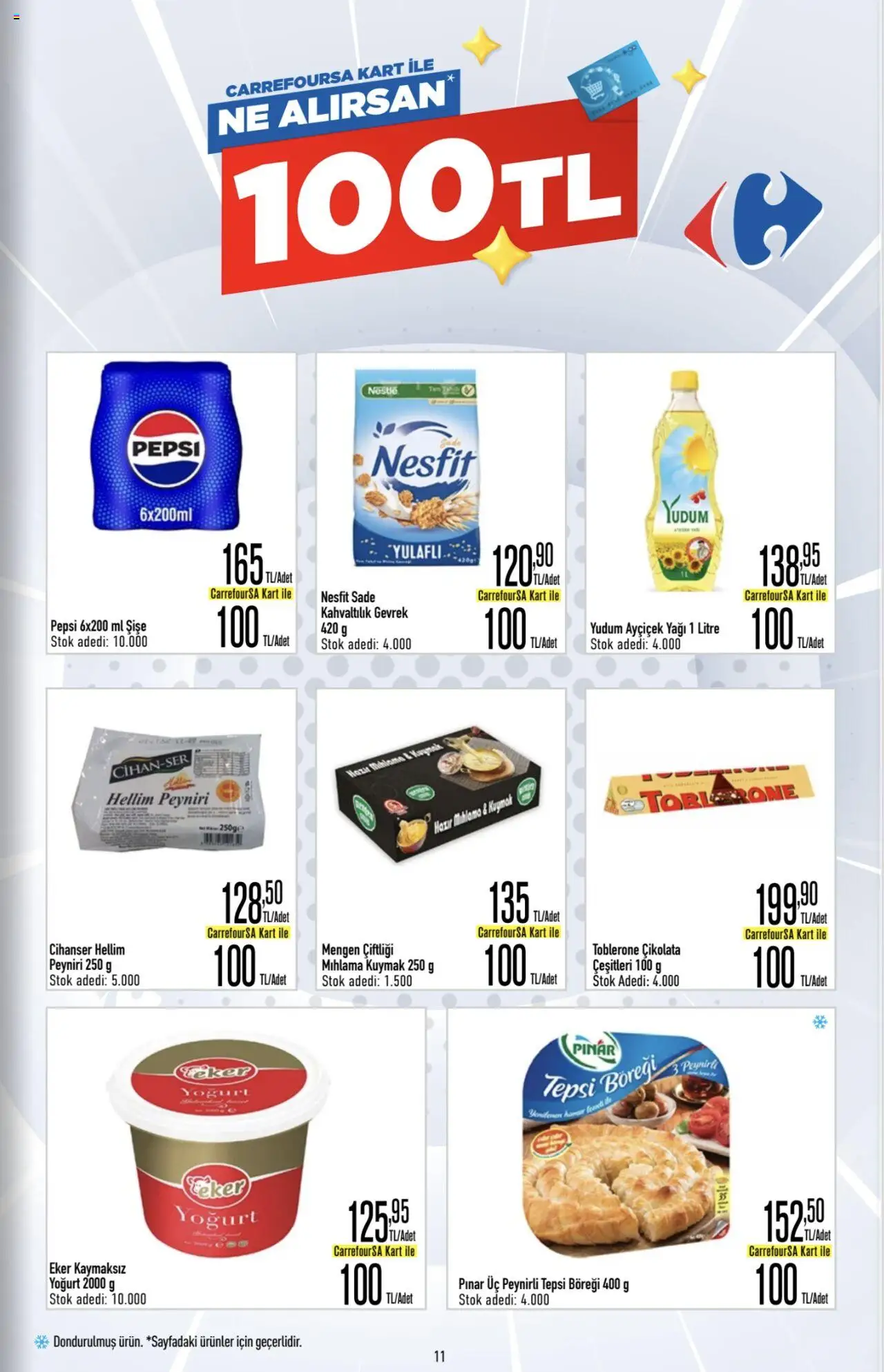 CarrefourSA Katalog - 26.06.2025 tarihinden itibaren geçerlidir | Sayfa: 11 | Ürünler: Gevrek, Yoğurt, Çikolata, Tepsi