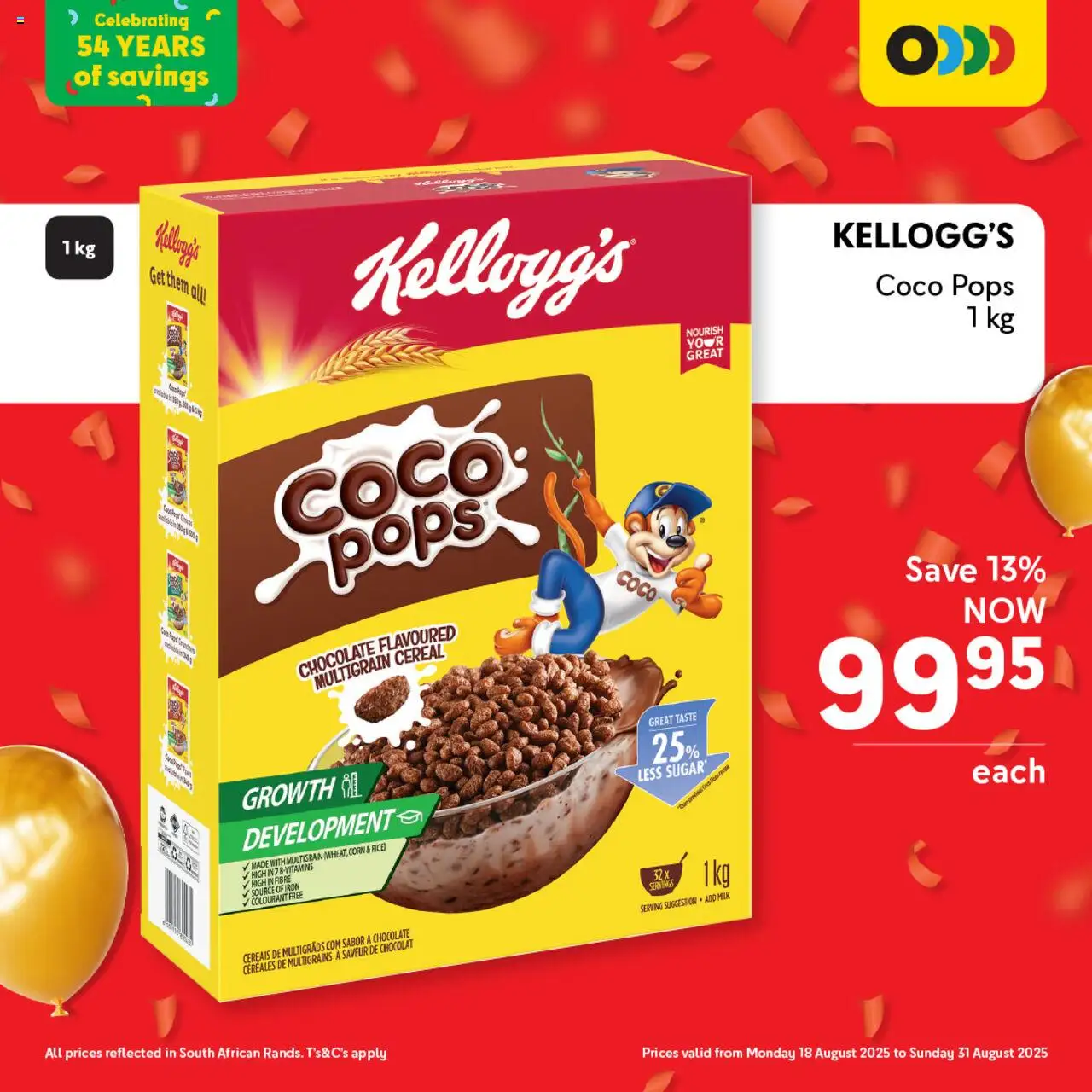 Makro After Party Breakfast  │ valid from 18.08.2025 | Page: 5 | Products: Corn, Chocolate, Rice, Sugar