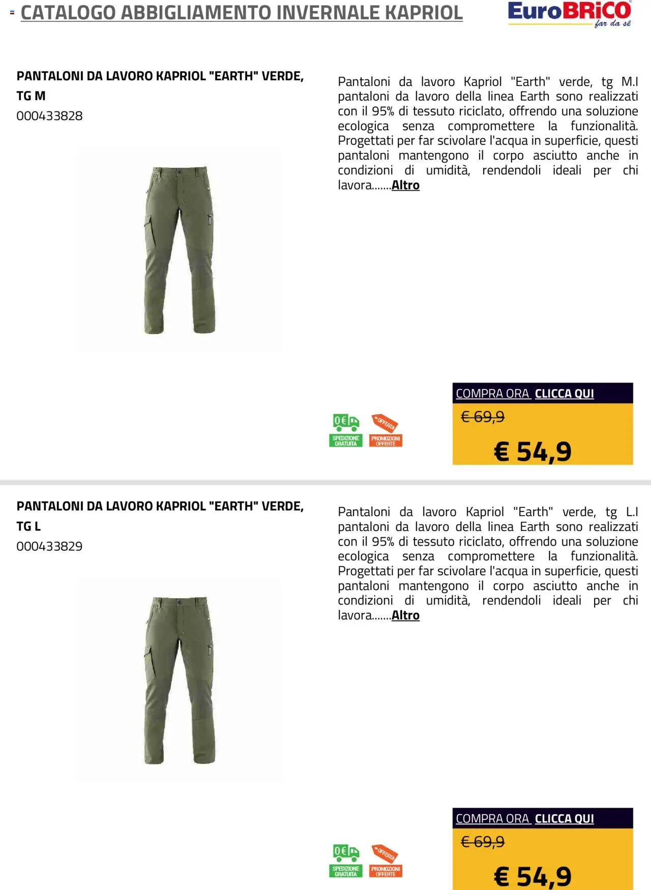 Volantino Eurobrico del 23.07.2025 | Pagina: 23 | Prodotti: Pantaloni