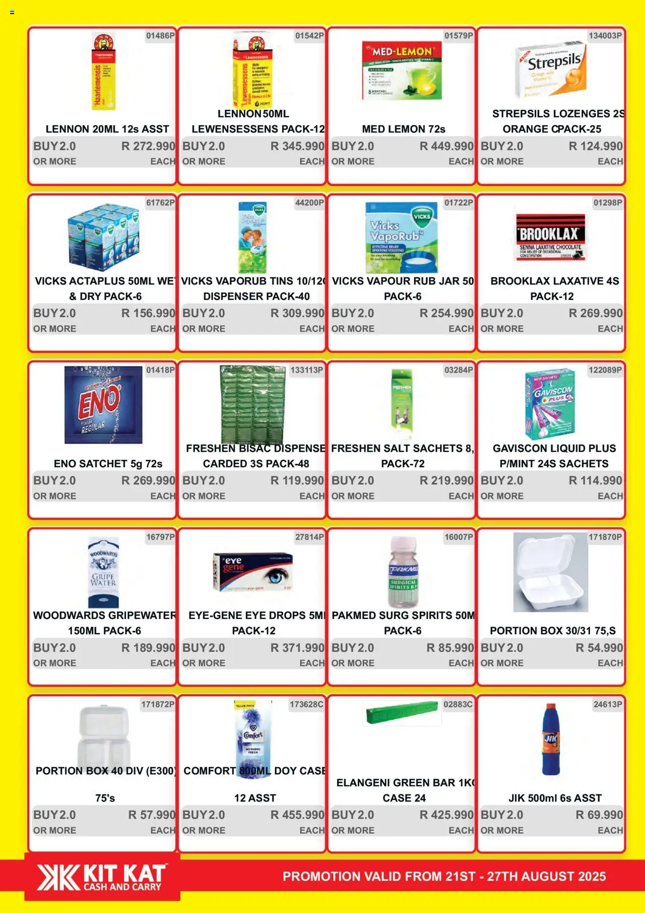 KIT KAT Cash & Carry Weekly Traders Special │ valid from 21.08.2025 | Page: 26 | Products: Chocolate, Lozenges, Water, Fruit