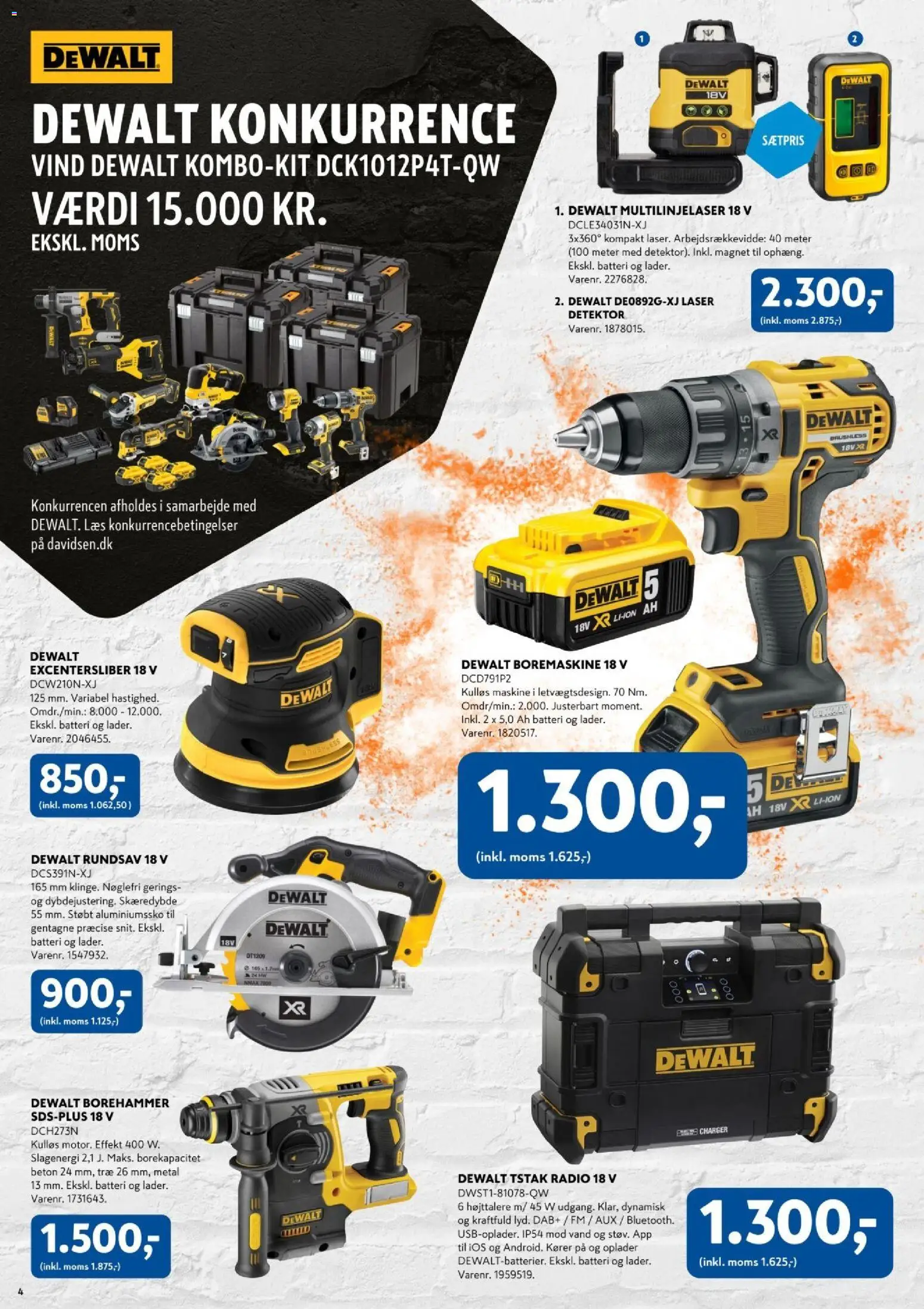 Davidsen tilbudsavis – gyldig fra 05.03.2026 | Side: 4 | Produkter: Radio, Boremaskine, Magnet, Batteri