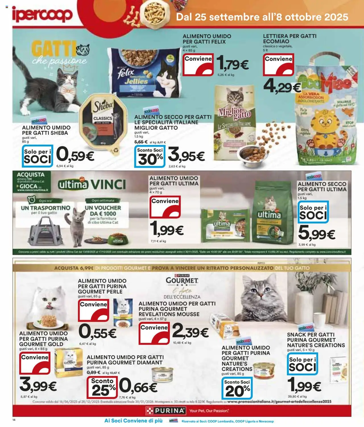 Volantino Ipercoop del 25.09.2025 | Pagina: 14 | Prodotti: Lettiera per gatti