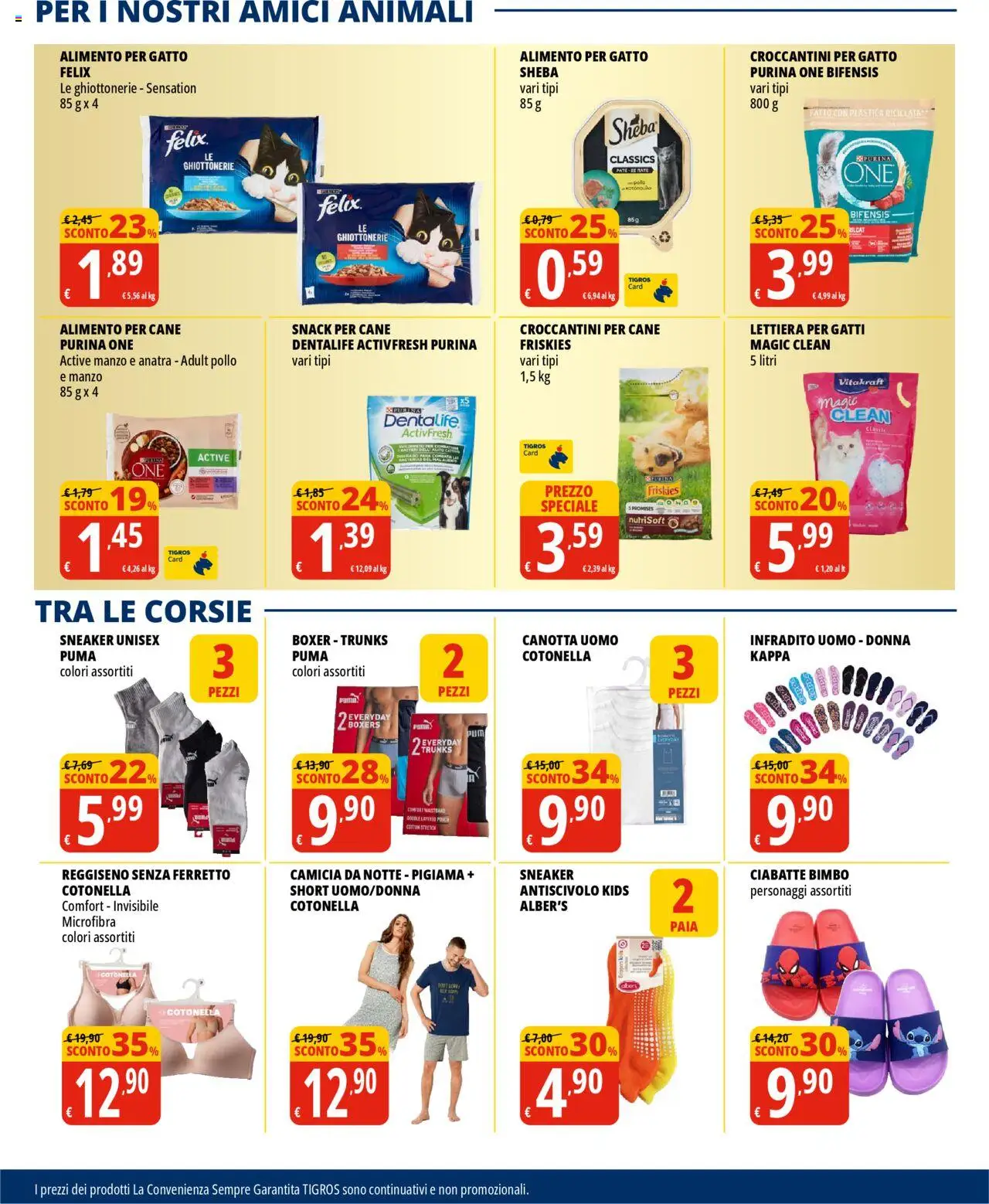 Volantino Tigros del 04.06.2025 | Pagina: 29 | Prodotti: Reggiseno, Pigiama, Sneakers, Infradito