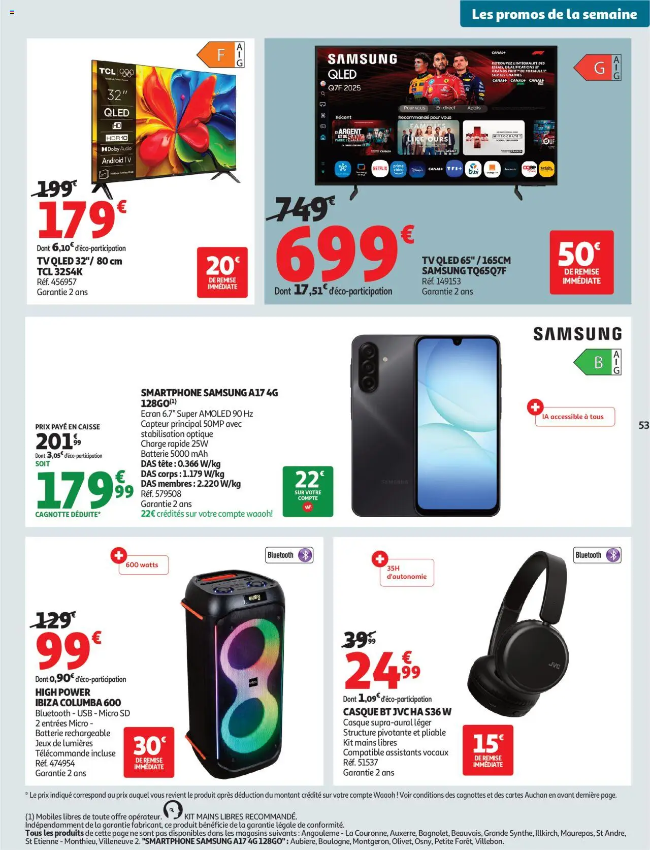 {H1} | Page: 53 | Produits: Smartphone, Audio, Télécommande, Casque