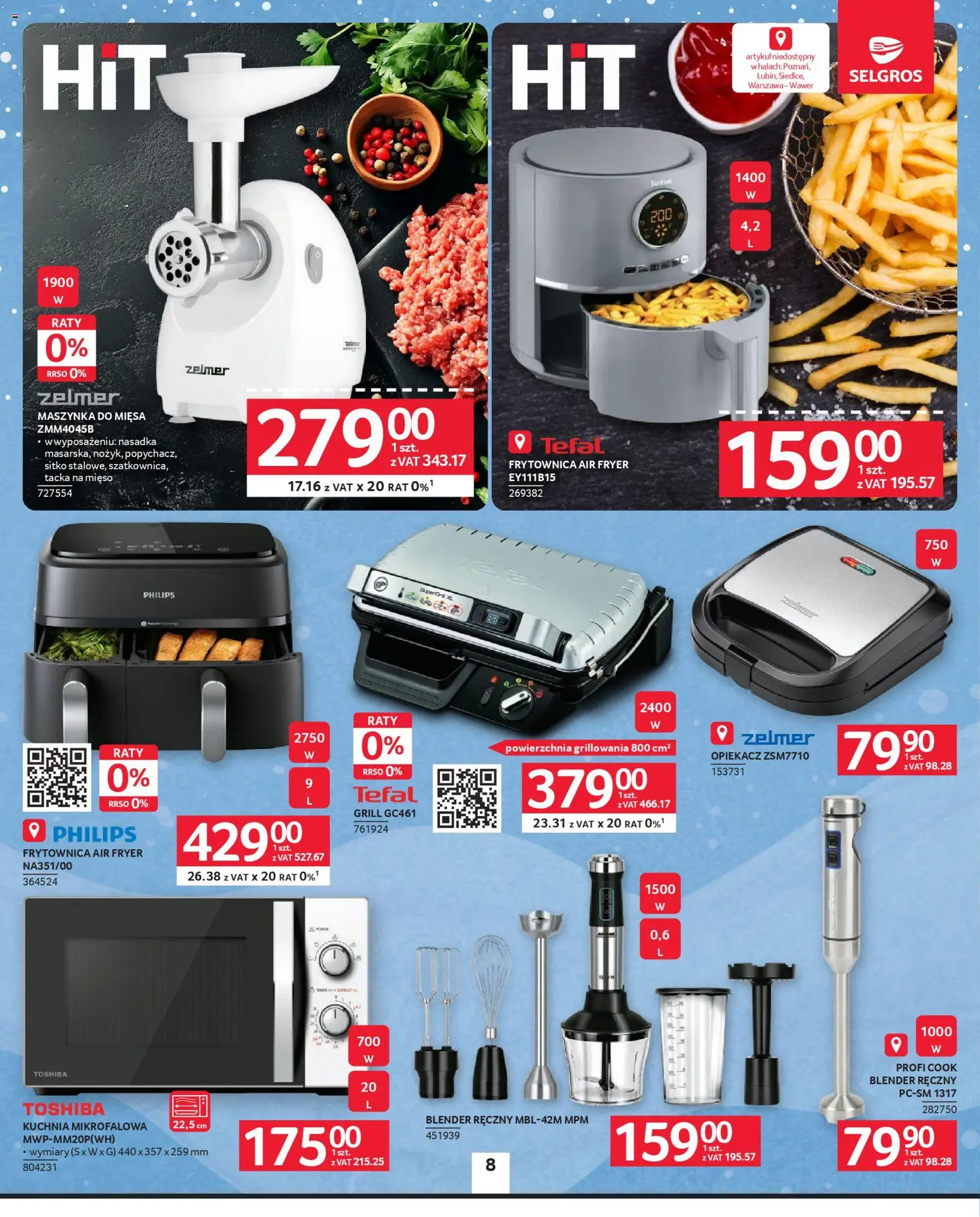 Selgros cash&carry Gazetka - Oferta przemysłowa od 08.01.2026 | Strona: 10 | Produkty: Mięso, Grill, Maszynka do mięsa, Tefal