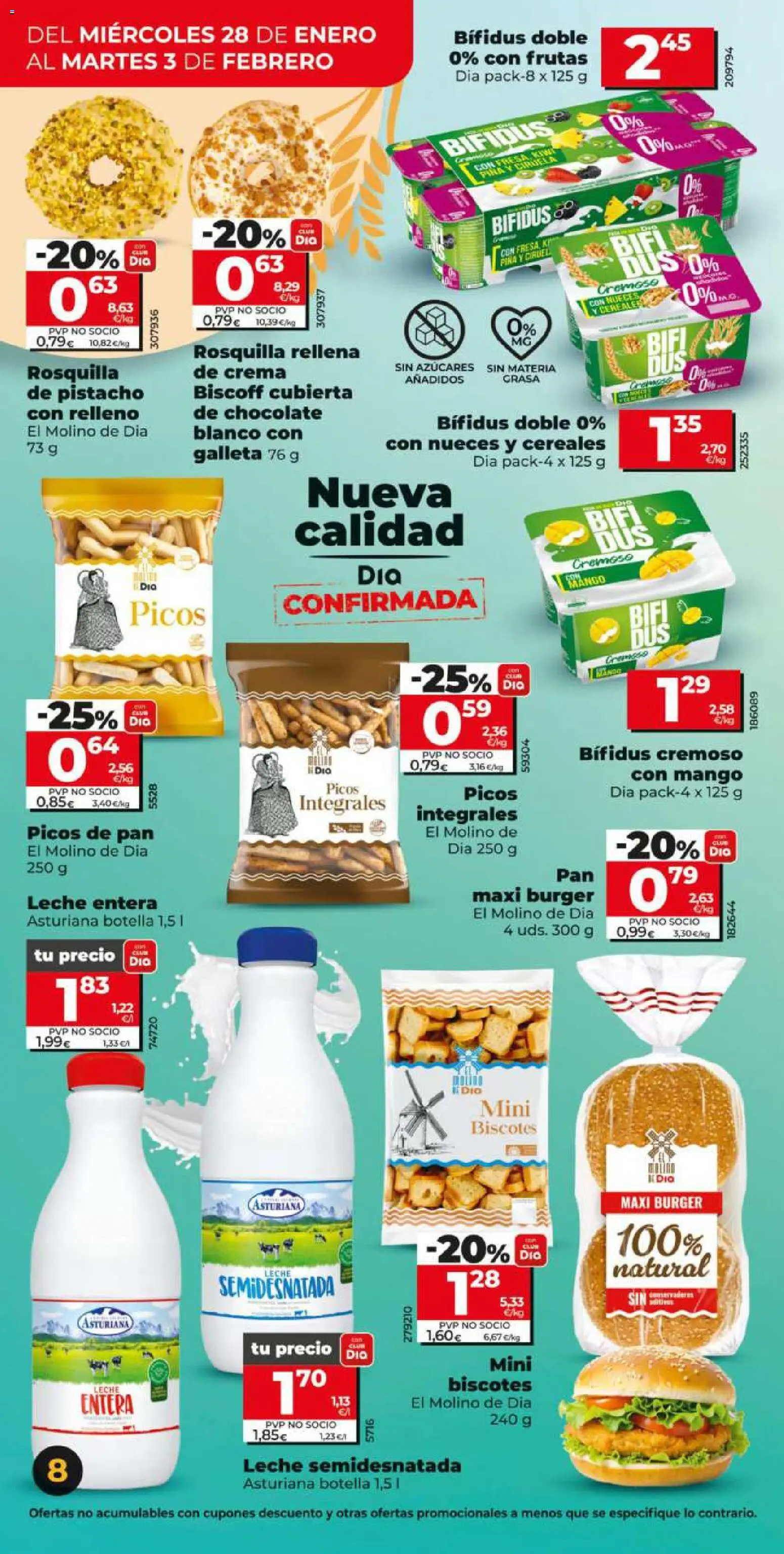 Dia - folleto Market │ válido desde el 28.01.2026 | Página: 8 | Productos: Leche, Cereales, Crema, Ρούτερ