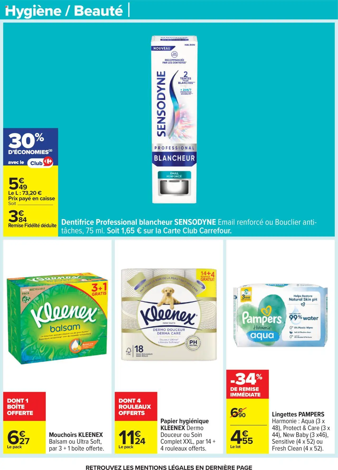  | Page: 40 | Produits: Pampers, Dentifrice, Mouchoirs