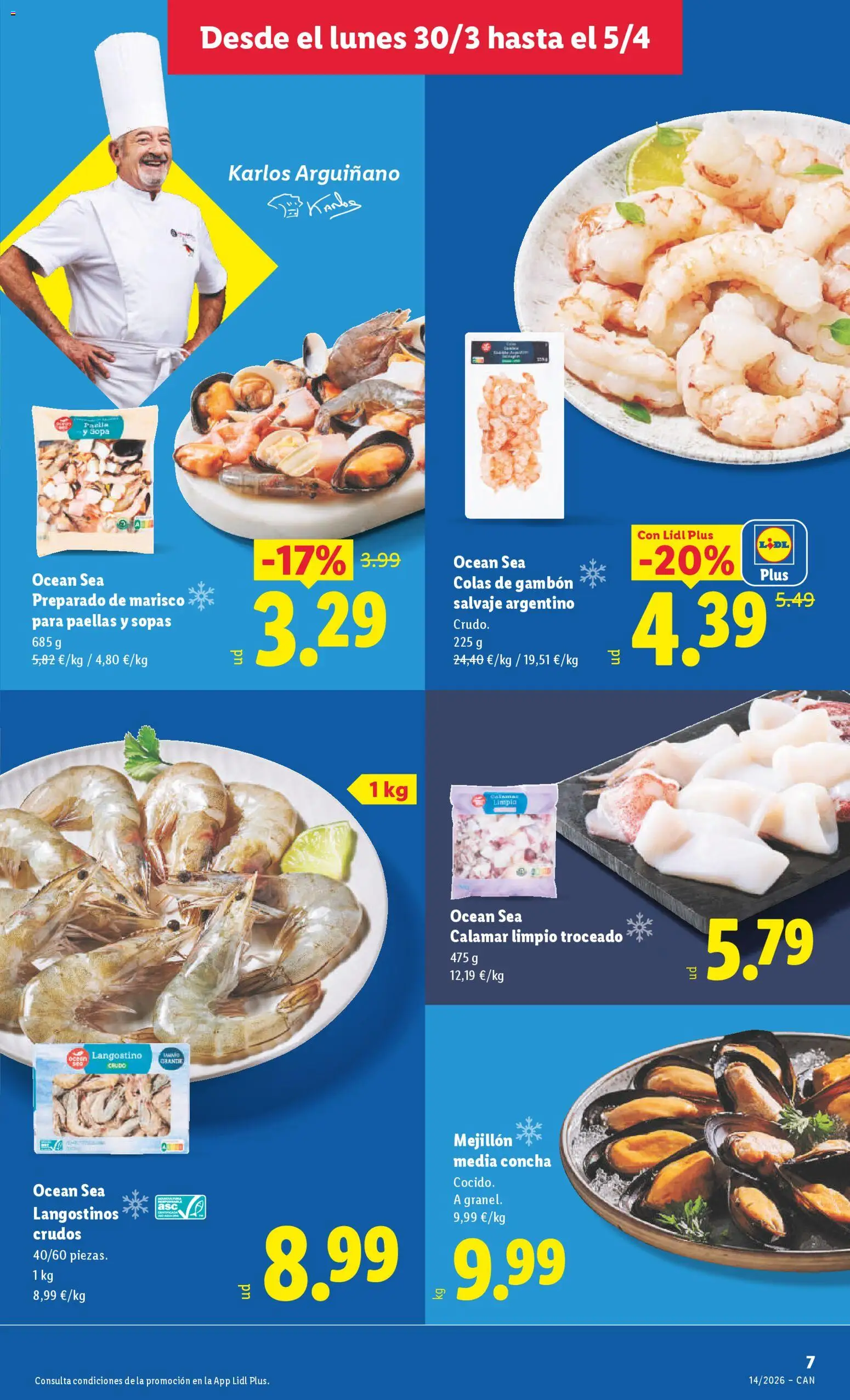 Lidl folleto │ válido desde el 30.03.2026 | Página: 7 | Productos: Κλειδαριά της πόρτας, Langostino