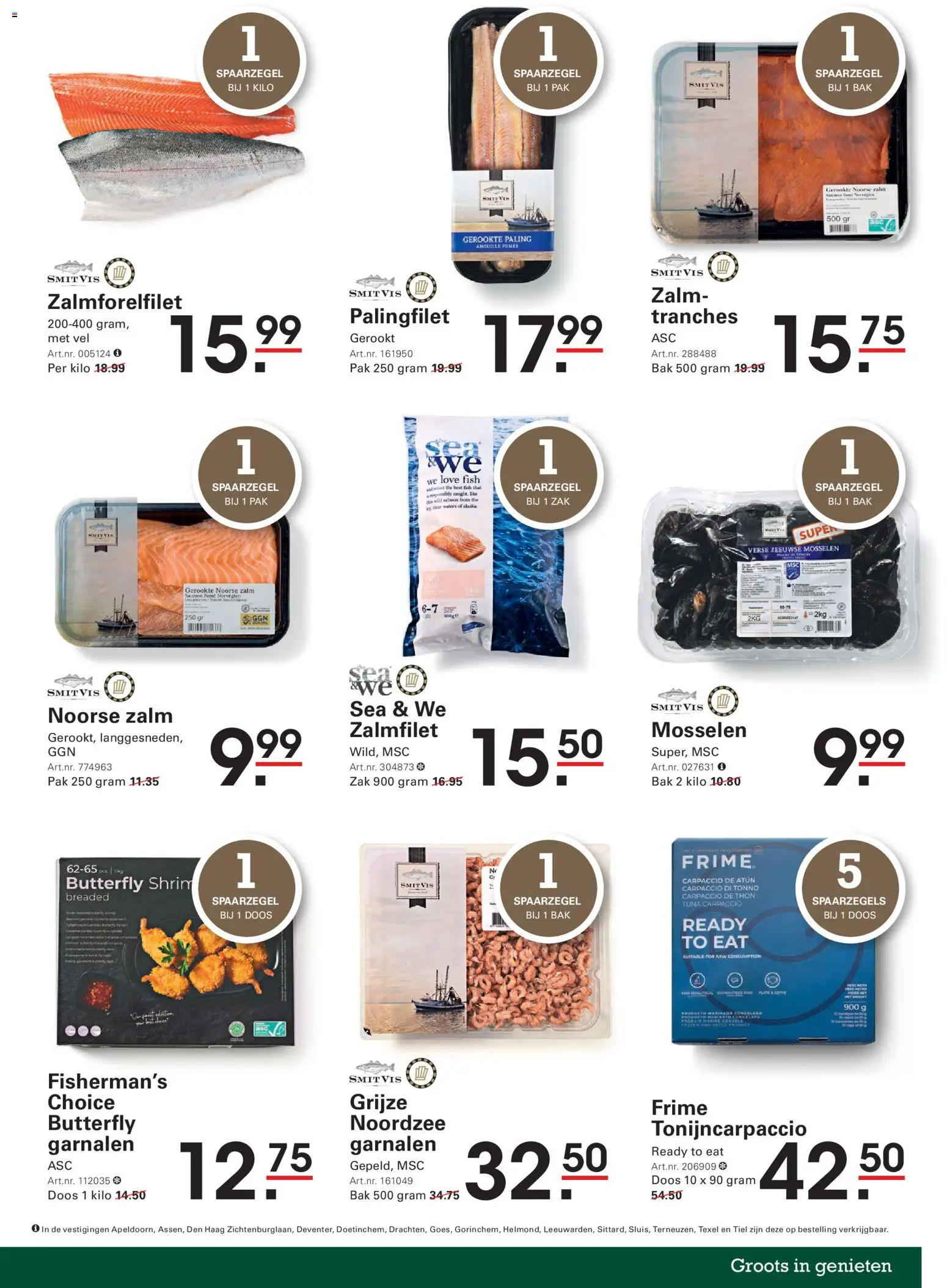 {H1} | Pagina: 45 | Producten: Zalm, Mosselen, Zak, Calvados