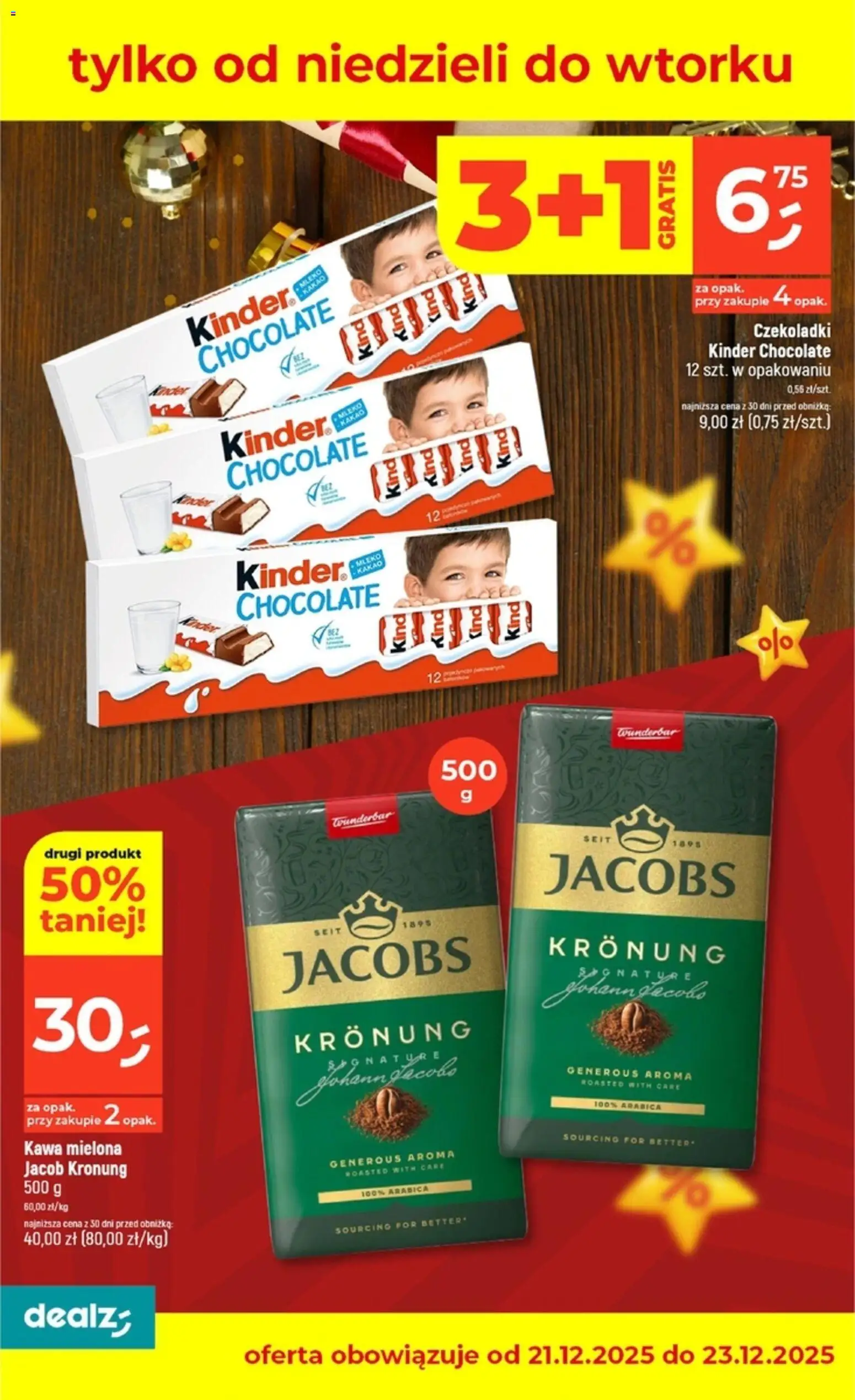 Dealz Gazetka od 18.12.2025 | Strona: 18 | Produkty: Czekoladki, Kakao, Mleko, Kawa