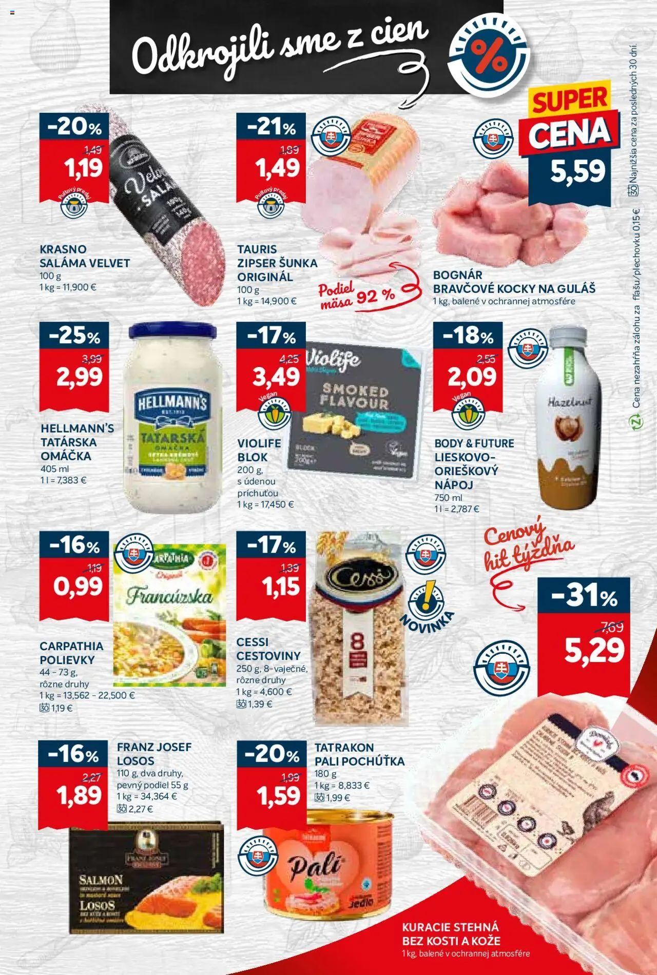 Kraj leták │ platný od 14.08.2025 | Strana: 9 | Produkty: Šunka, Cestoviny, Kuracie stehná, Losos