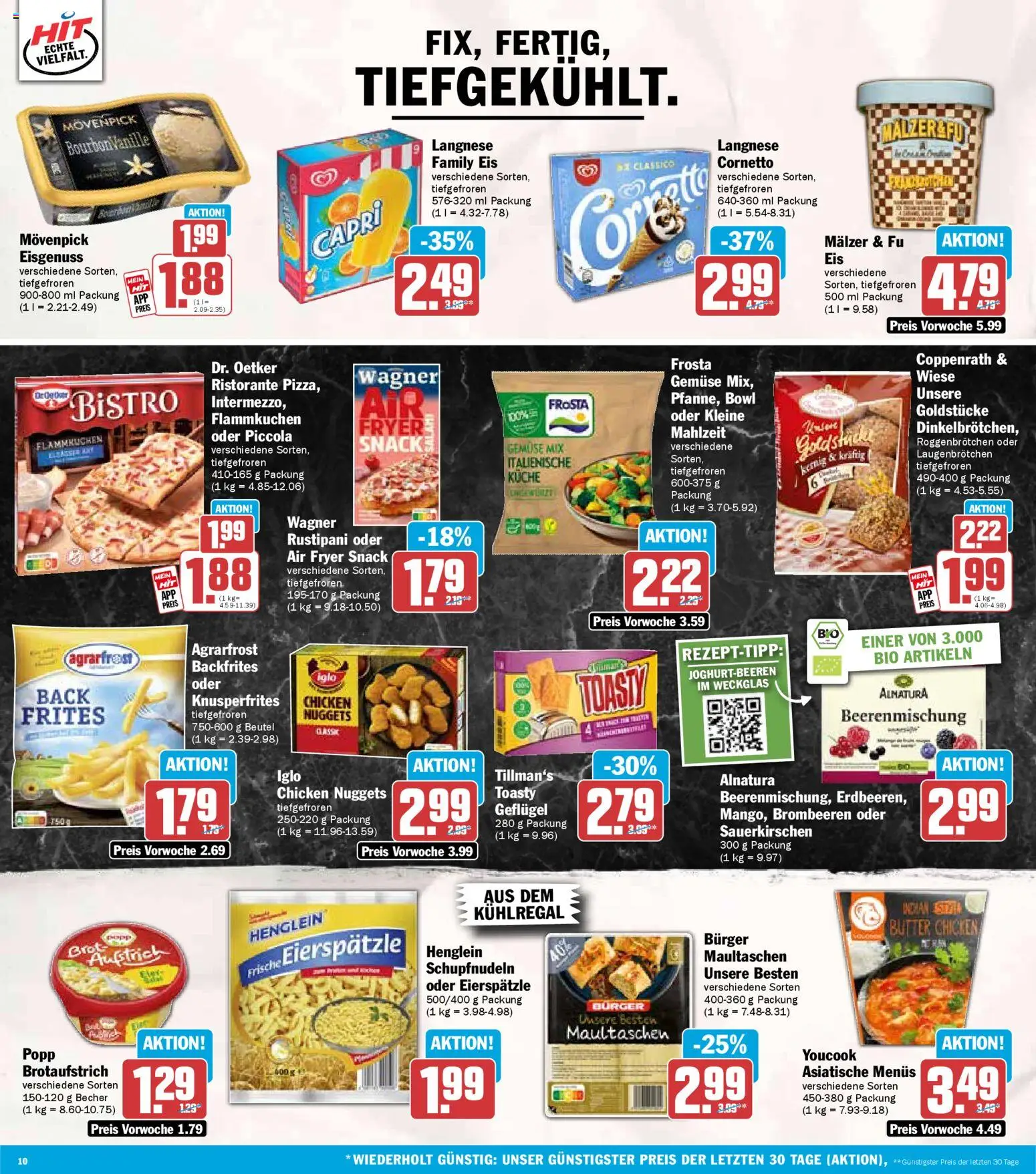 HIT Berlin  – gültig ab 29.12.2025 | Seite: 10 | Produkte: Butter, Küche, Gemüse, Eis