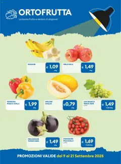 Volantino MD Discount del 09.09.2025 | Pagina: 5 | Prodotti: Banane, Peperoni, Melone, Melanzane