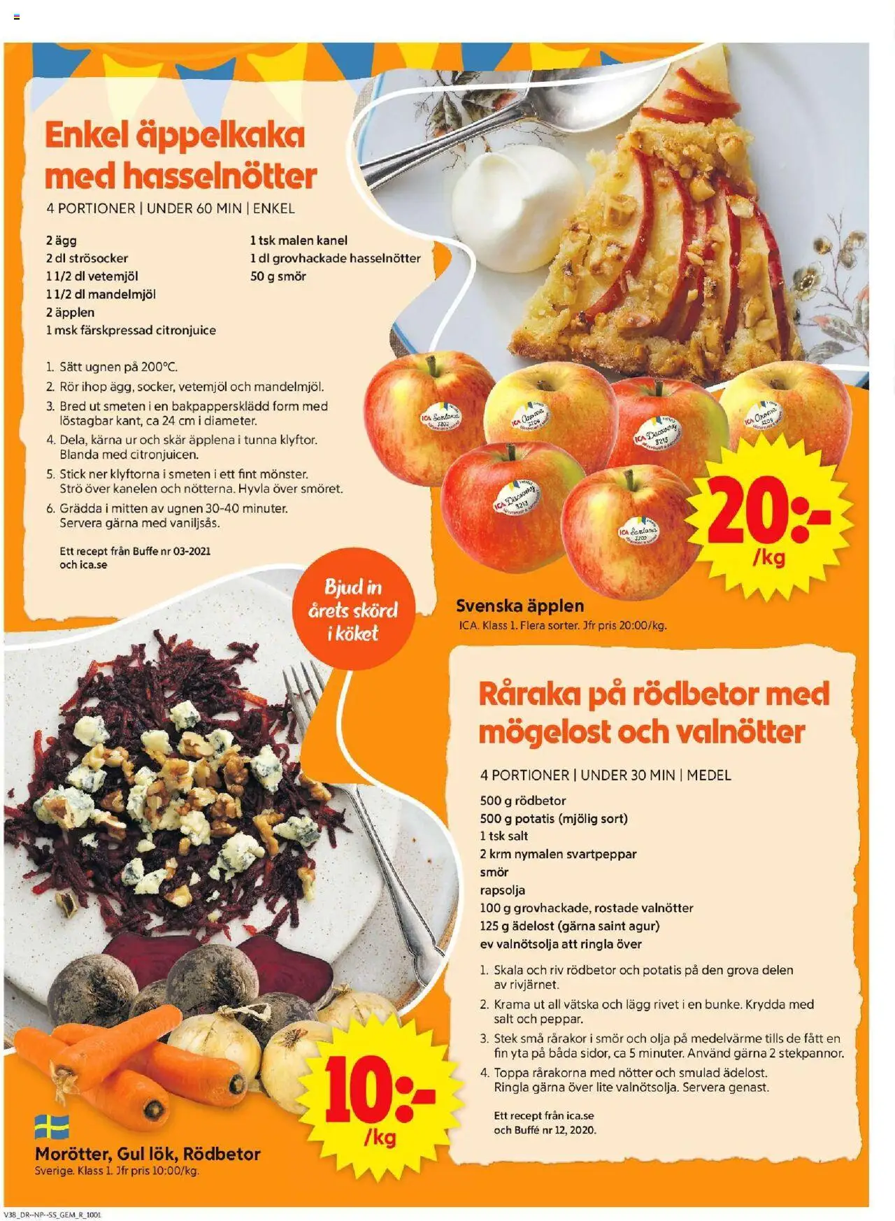 ICA Supermarket reklamblad aktuell från 15.09.2025 | Sida: 6 | Produkter: Rapsolja, Äpplen, Nötter, Ugnen