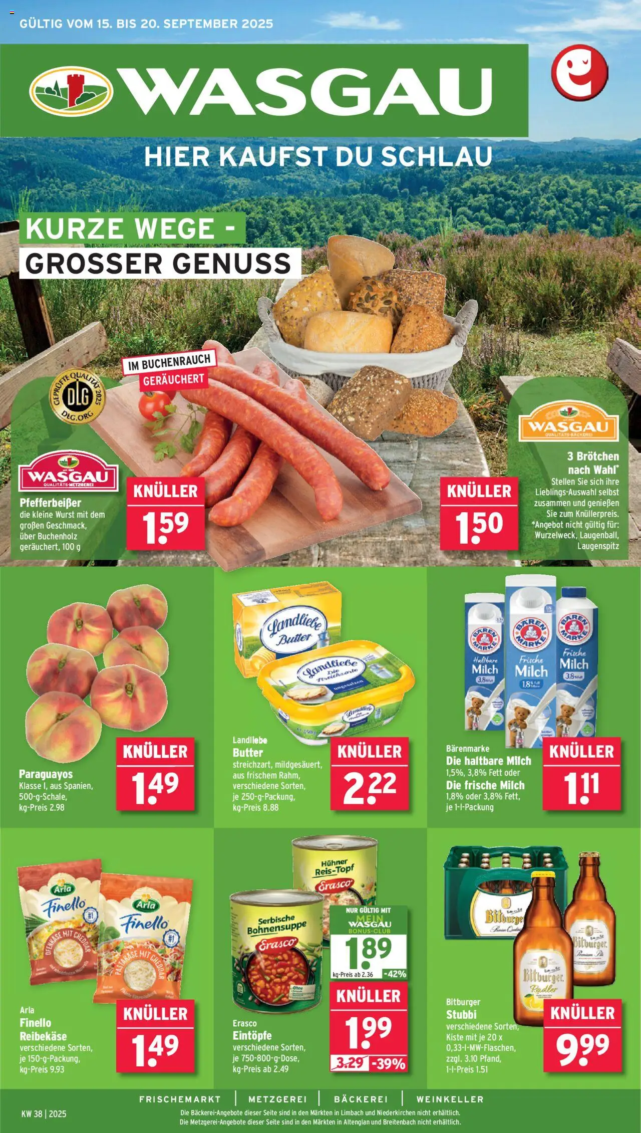 Wasgau Prospekt 	 – gültig ab 15.09.2025 | Seite: 1