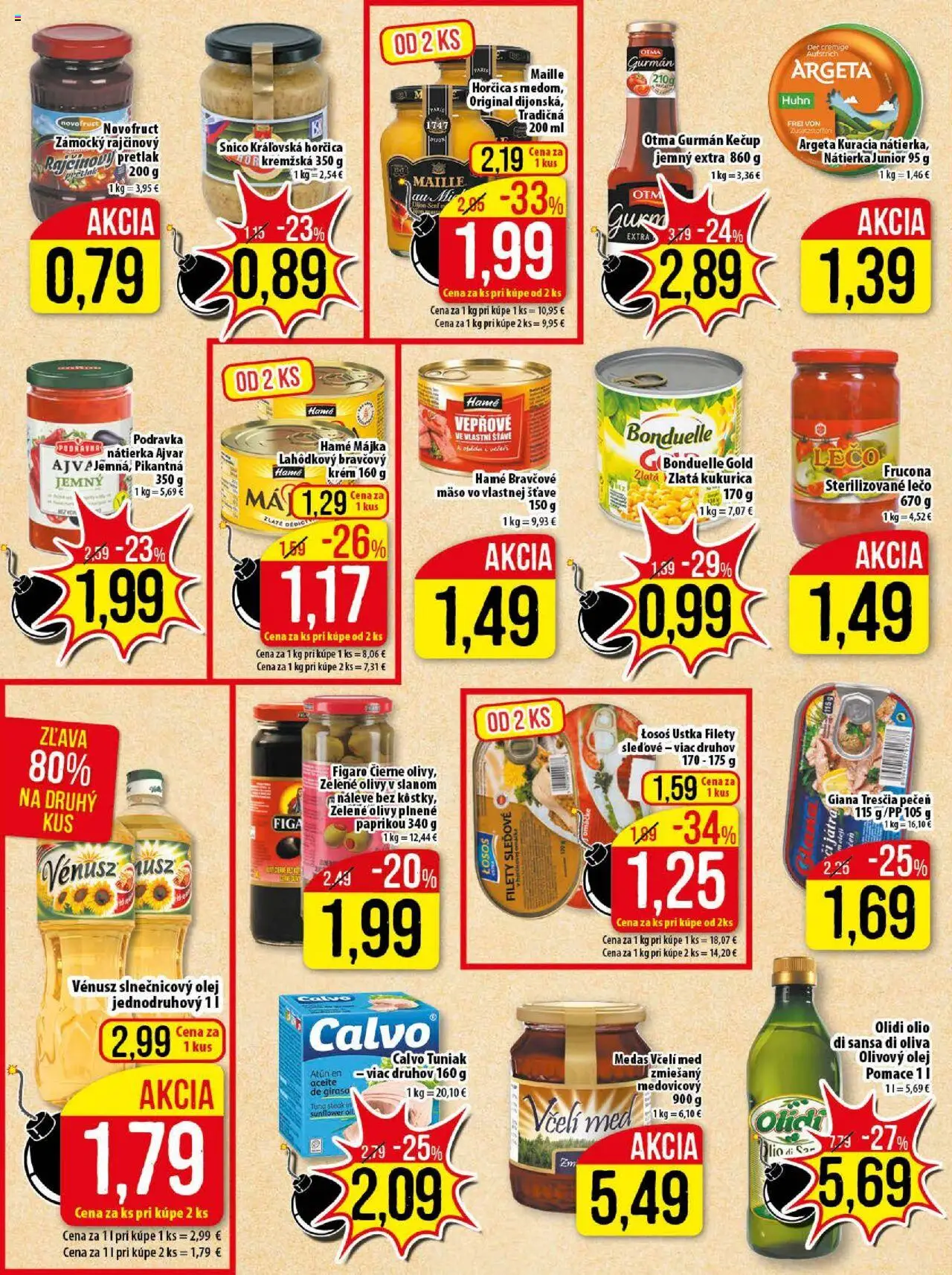 Klas leták │ platný od 21.07.2025 | Strana: 15 | Produkty: Tuniak, Olivový olej, Kečup, Steak