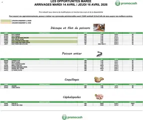 Promocash - Prévisualisation de Promocash Opportunités Marée valide à partir de 14.04.2026