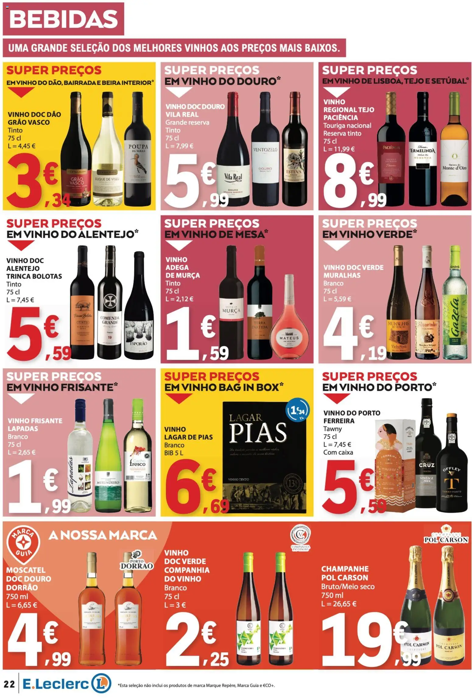 E.Leclerc folheto │ válido de 26.03.2026 | Página: 22 | Produtos: Caixa, Vinho, Vinho tinto