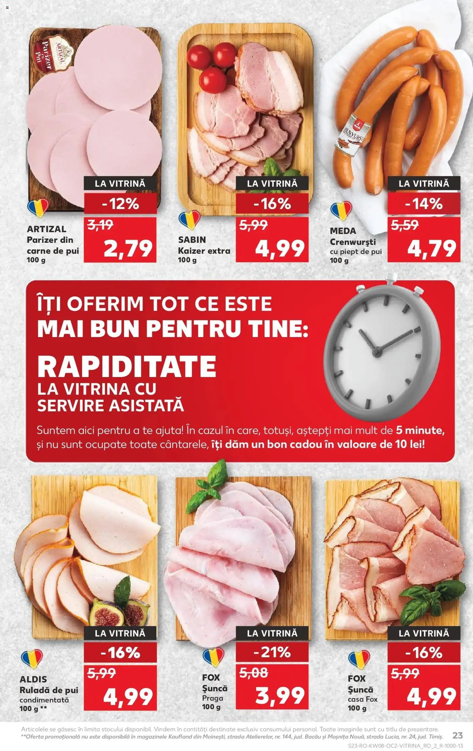 Noul catalog Kaufland – valabil de la 18.02.2026 | Pagină: 23 | Produse: Hacıyatmaz Kedi Oyuncağı, Vitrină, Șuncă, Carne De Pui